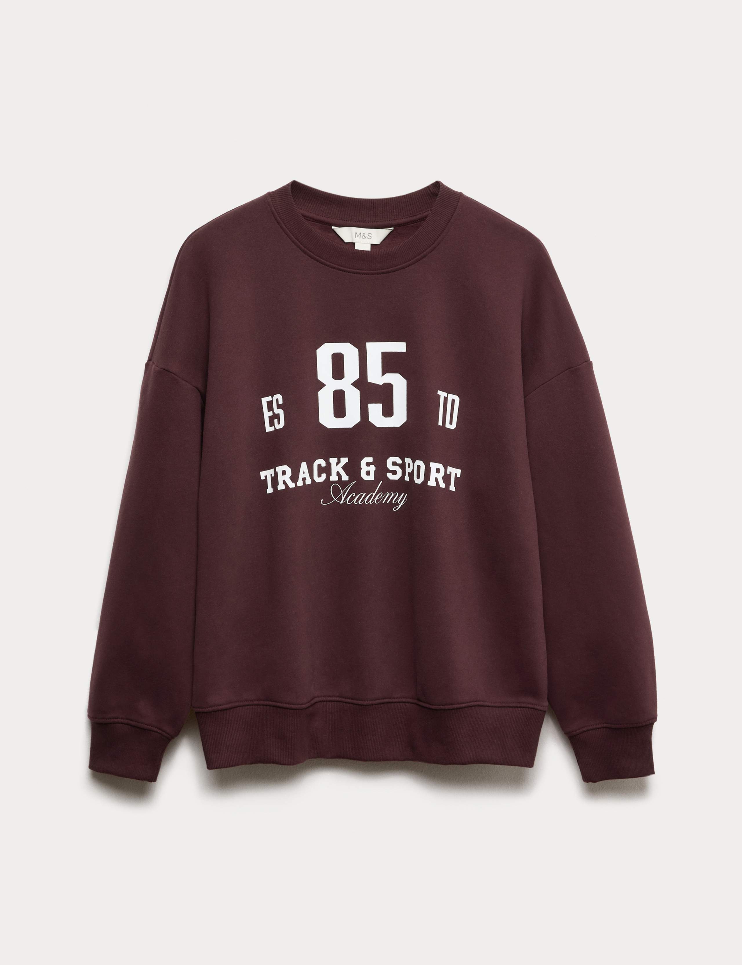 Cotton Rich Slogan Crew Neck Sweat-shirt 2 of 5
