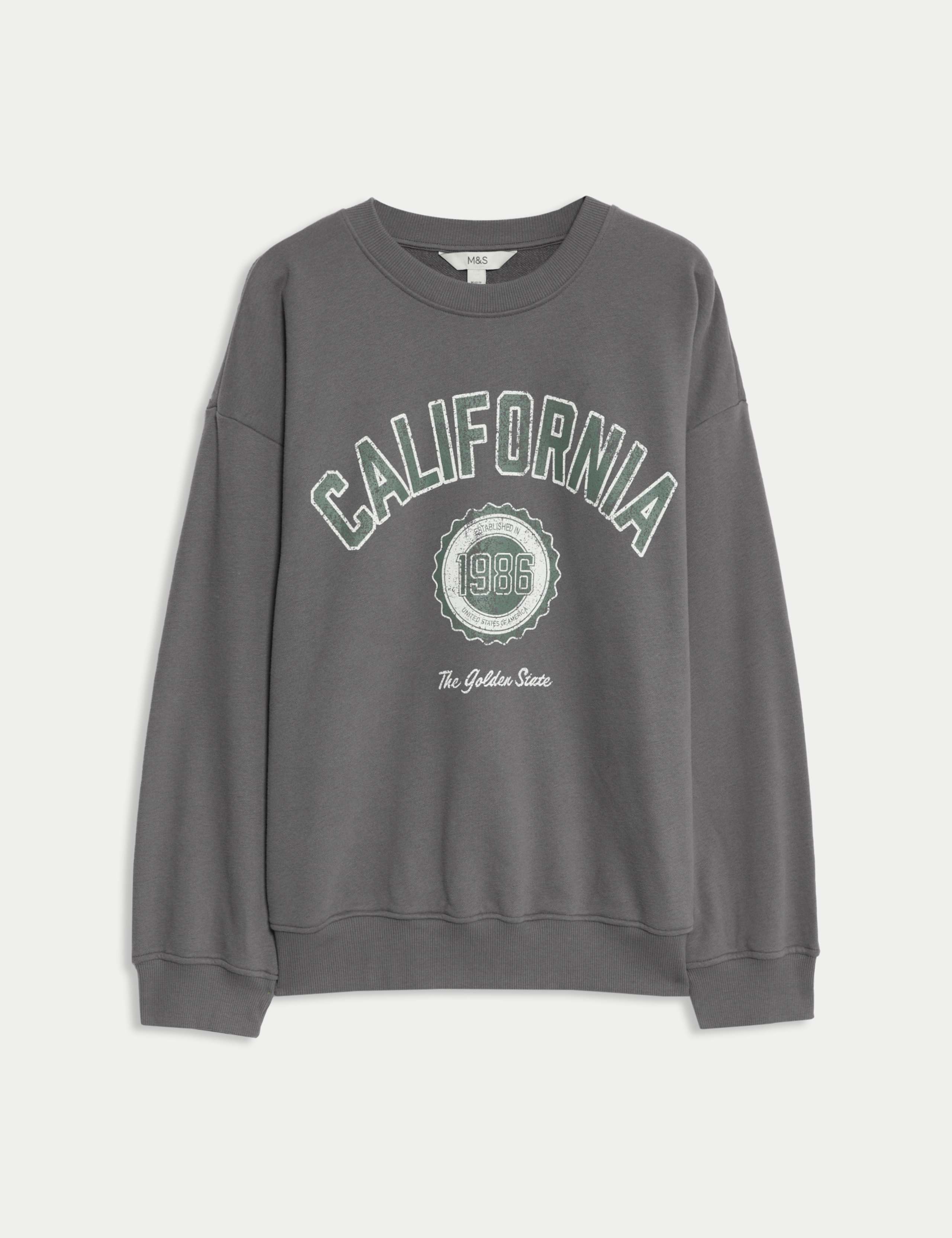 Cotton Rich California Slogan Sweatshirt 1 of 1