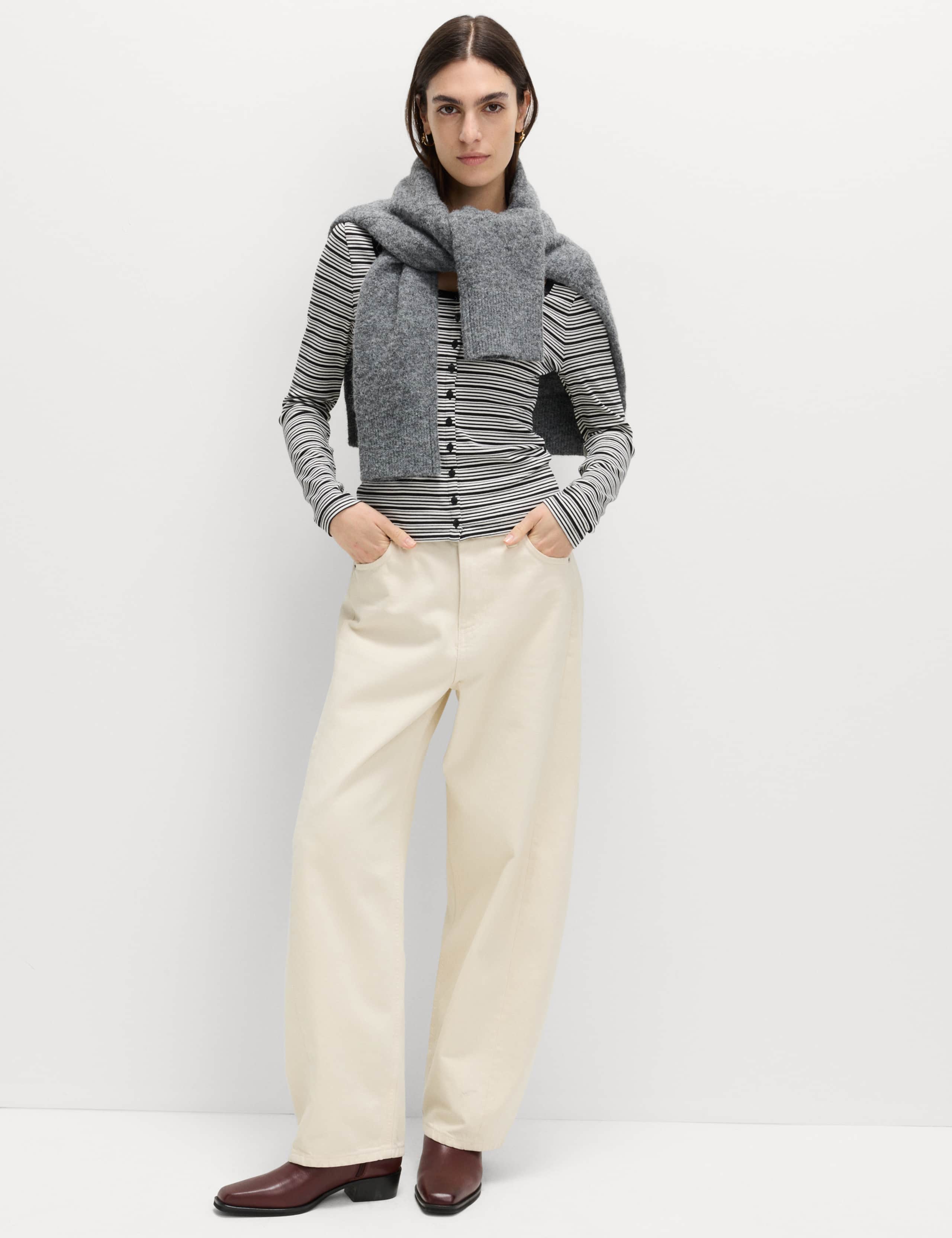 Cotton Rich Scoop Neck Henley Top 4 of 6