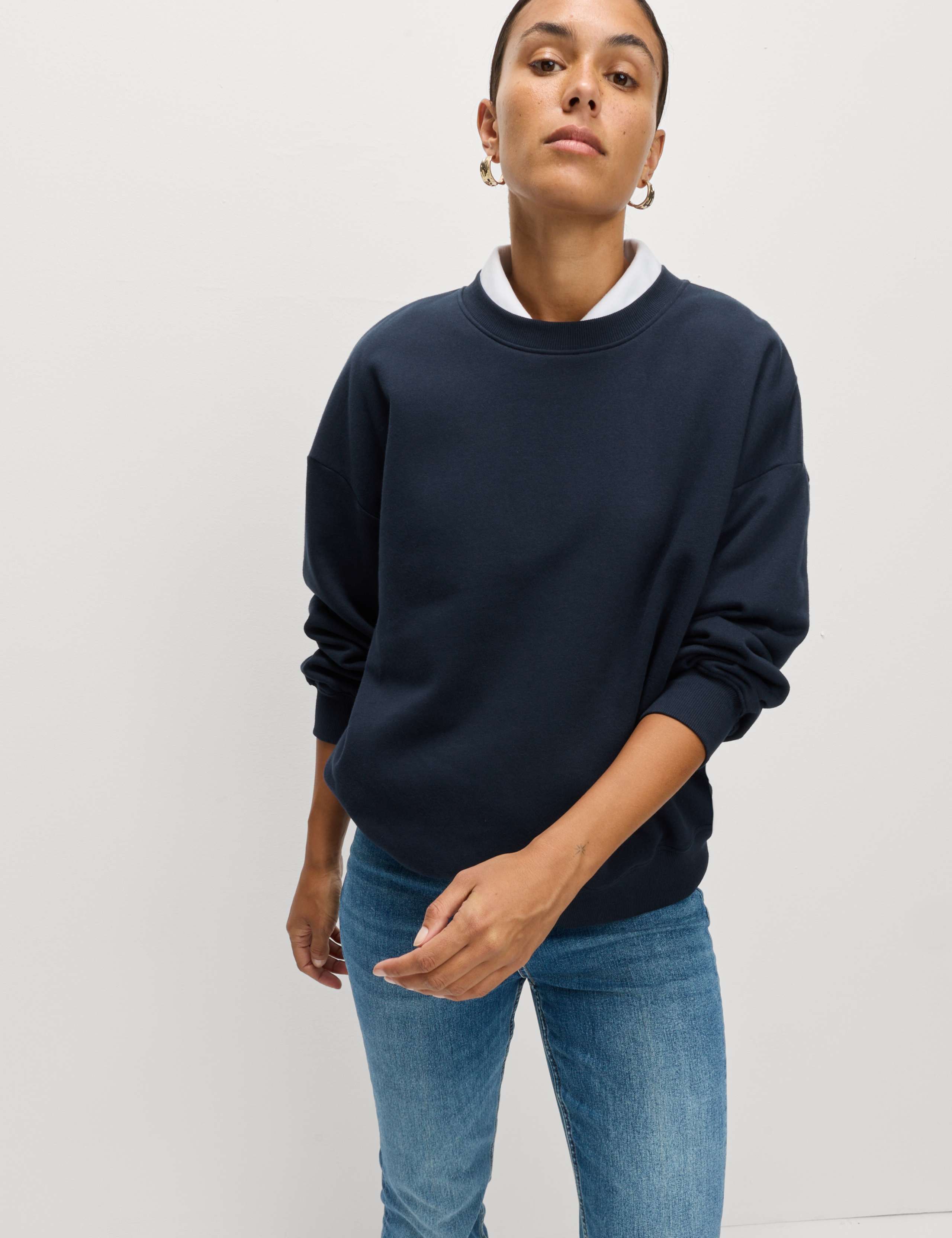 Cotton Rich Crew Neck Relaxed Sweatshirt 6 of 6
