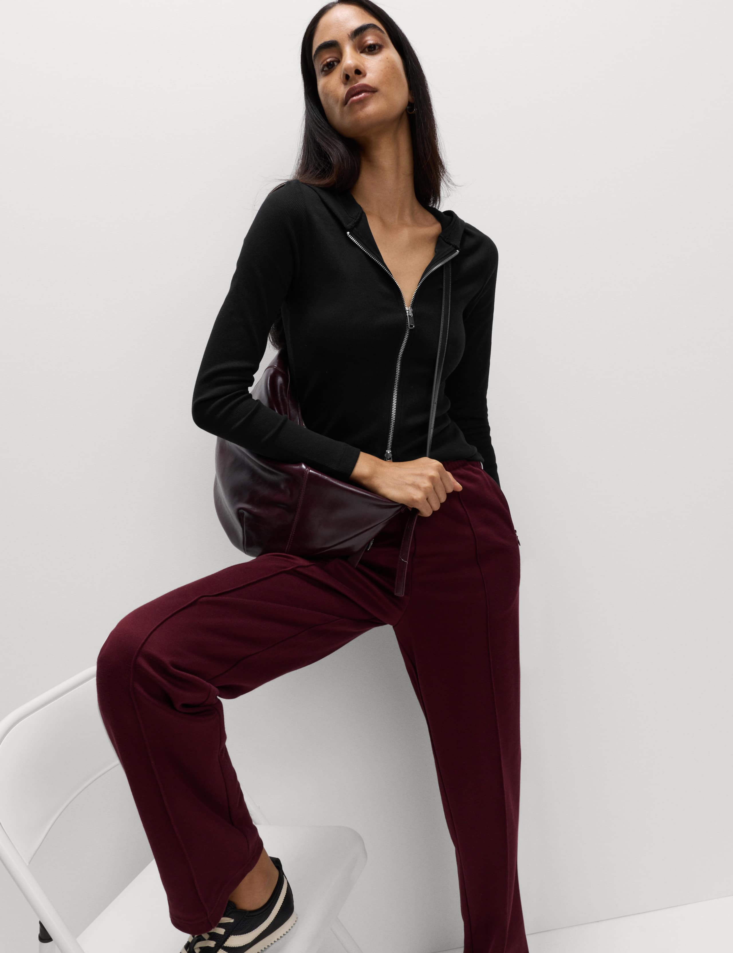 Cotton Rich Slim Fit Ribbed Hoodie 3 of 5