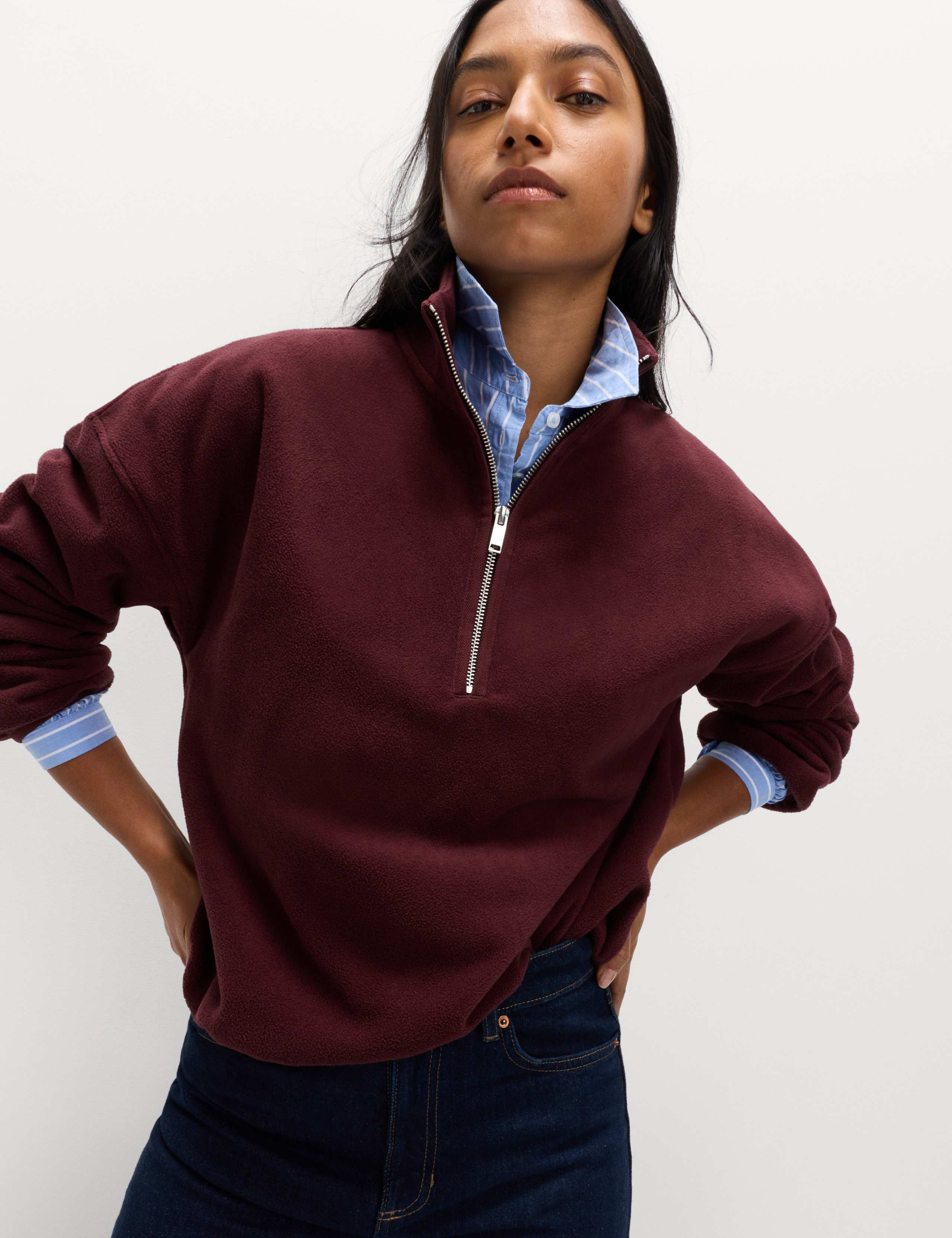 Fleece Half Zip Sweatshirt 1 of 5