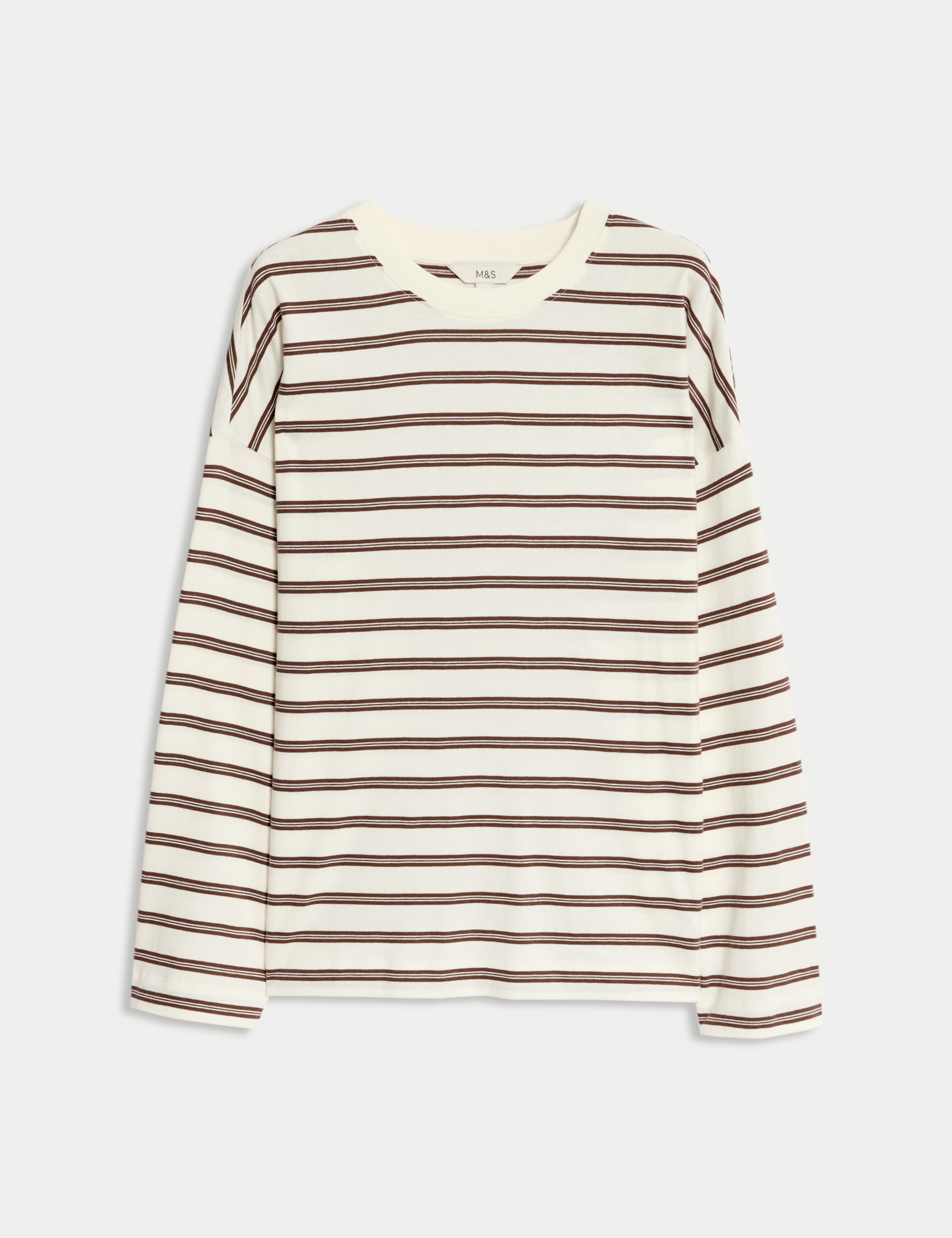 Pure Cotton Striped Crew Neck T-Shirt 2 of 5