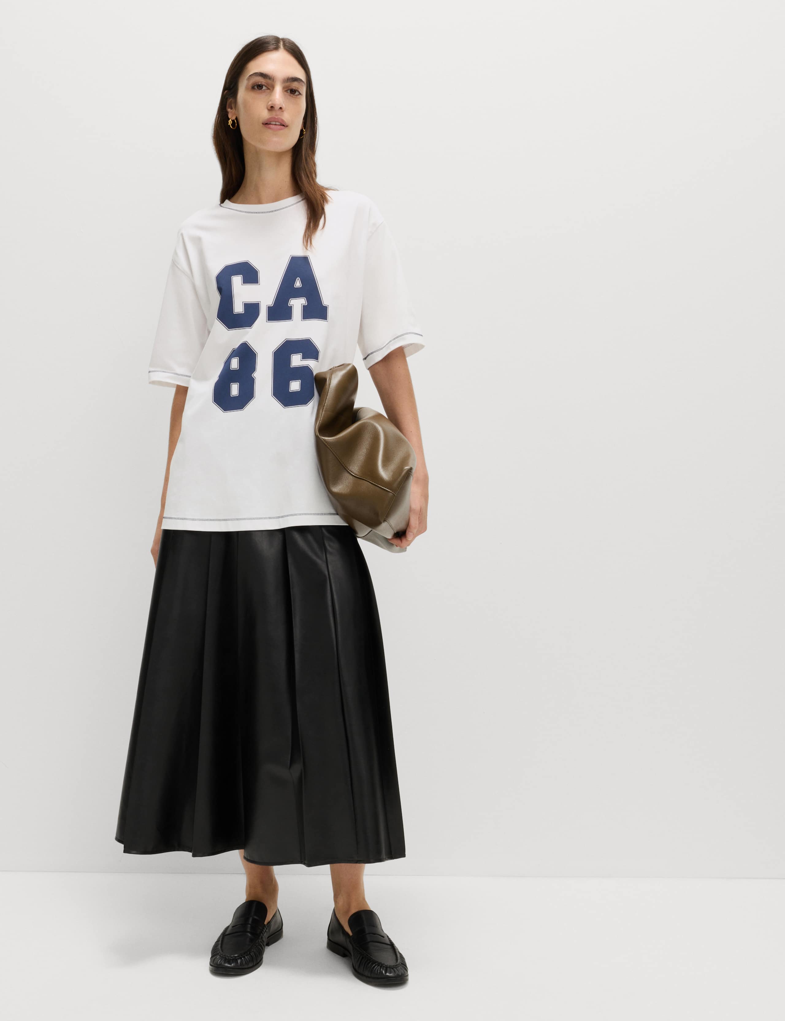 Pure Cotton Slogan Oversized T-Shirt 3 of 5