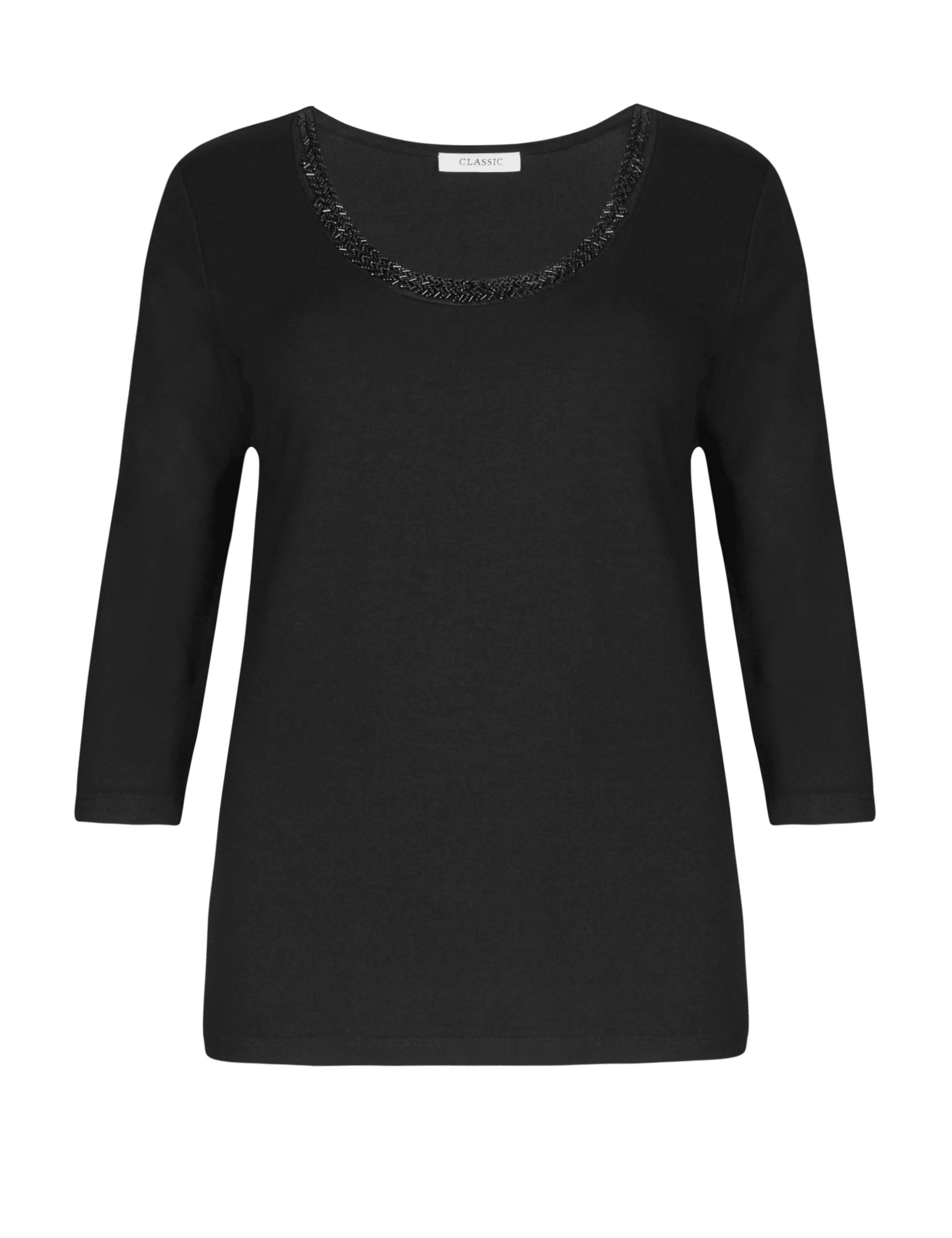 Jewel Embellished Neckline Top 2 of 4