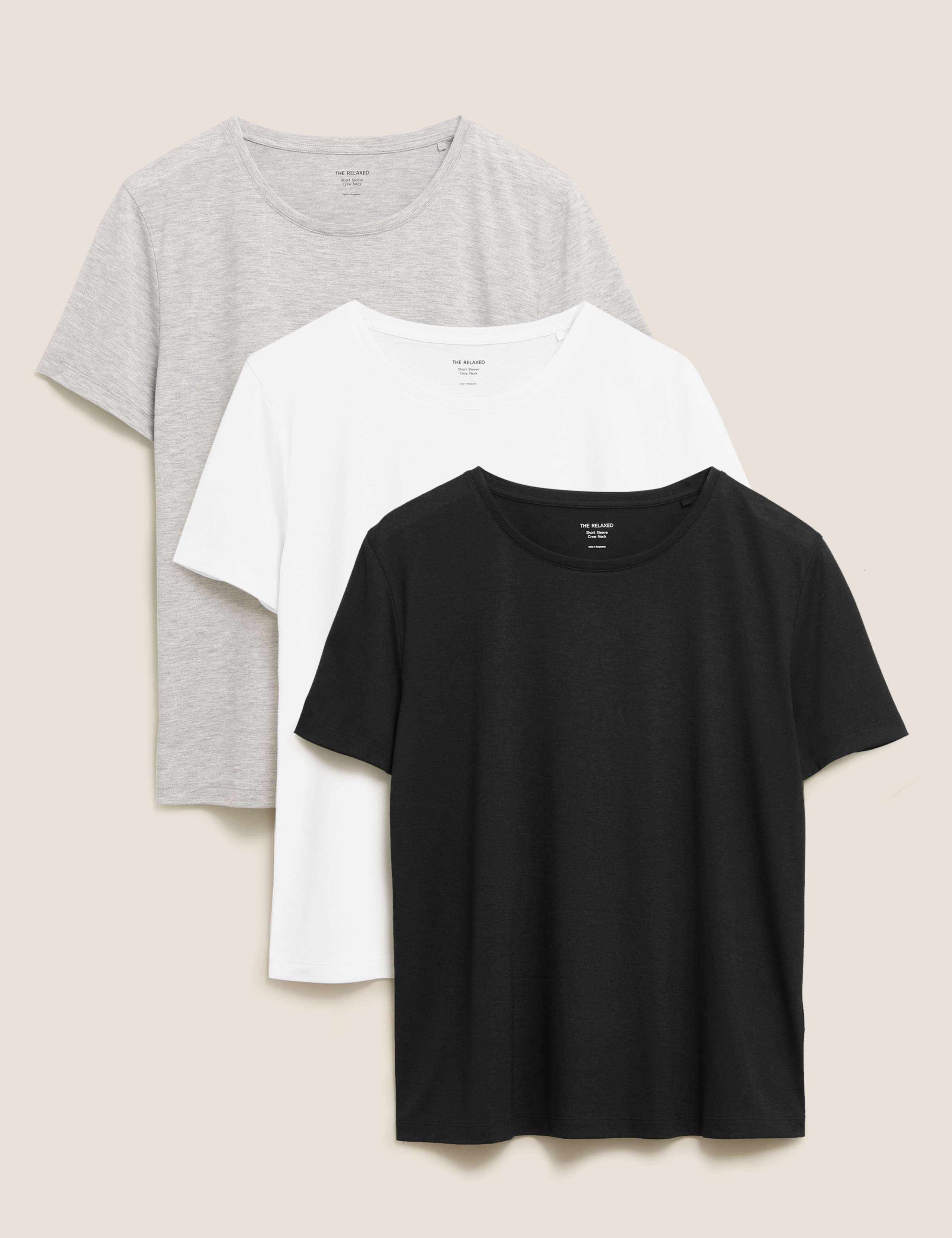 3 Pack Crew Neck Short Sleeve T-Shirts 1 of 5
