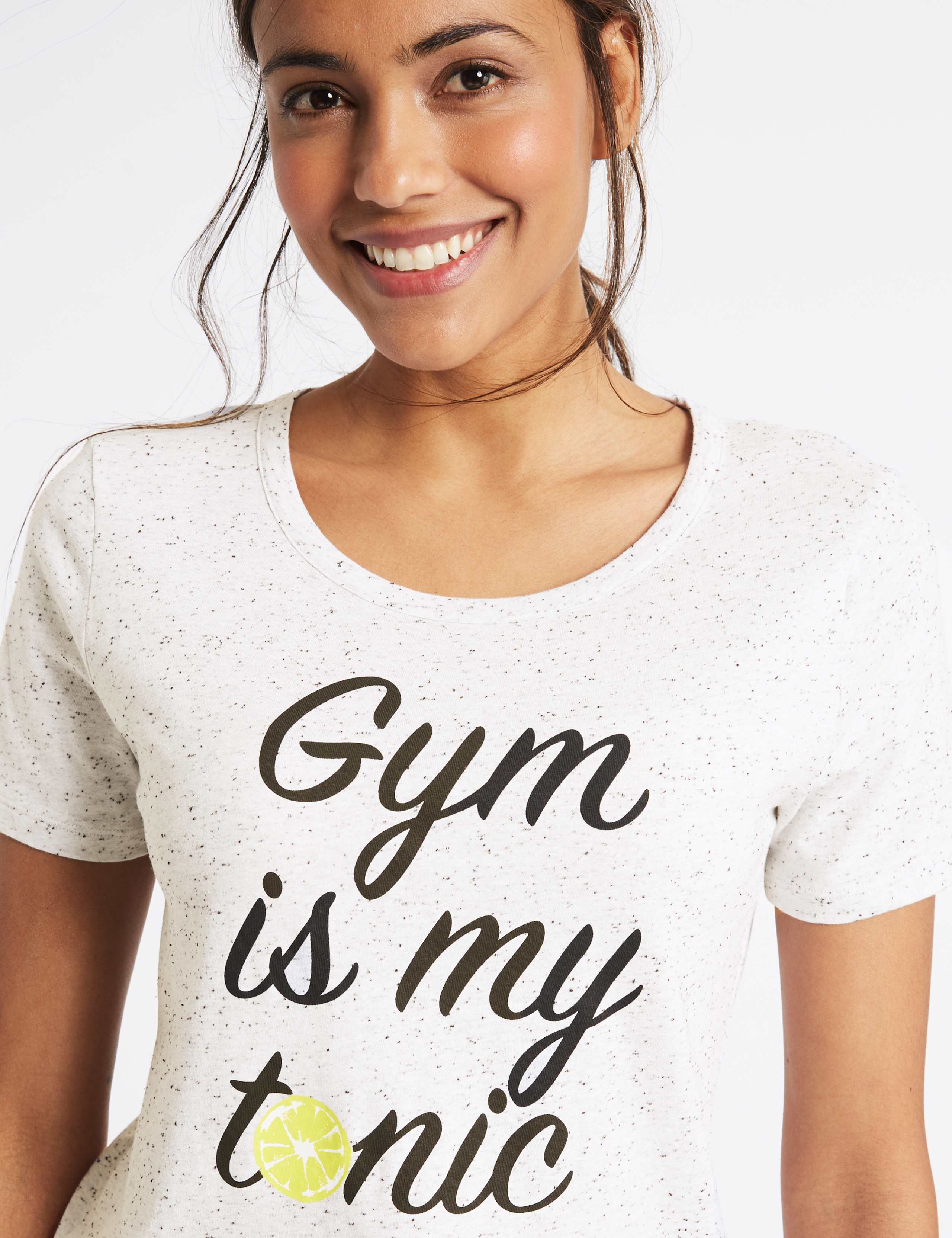 Cotton Rich Statement Gym Slogan T-Shirt 4 of 4