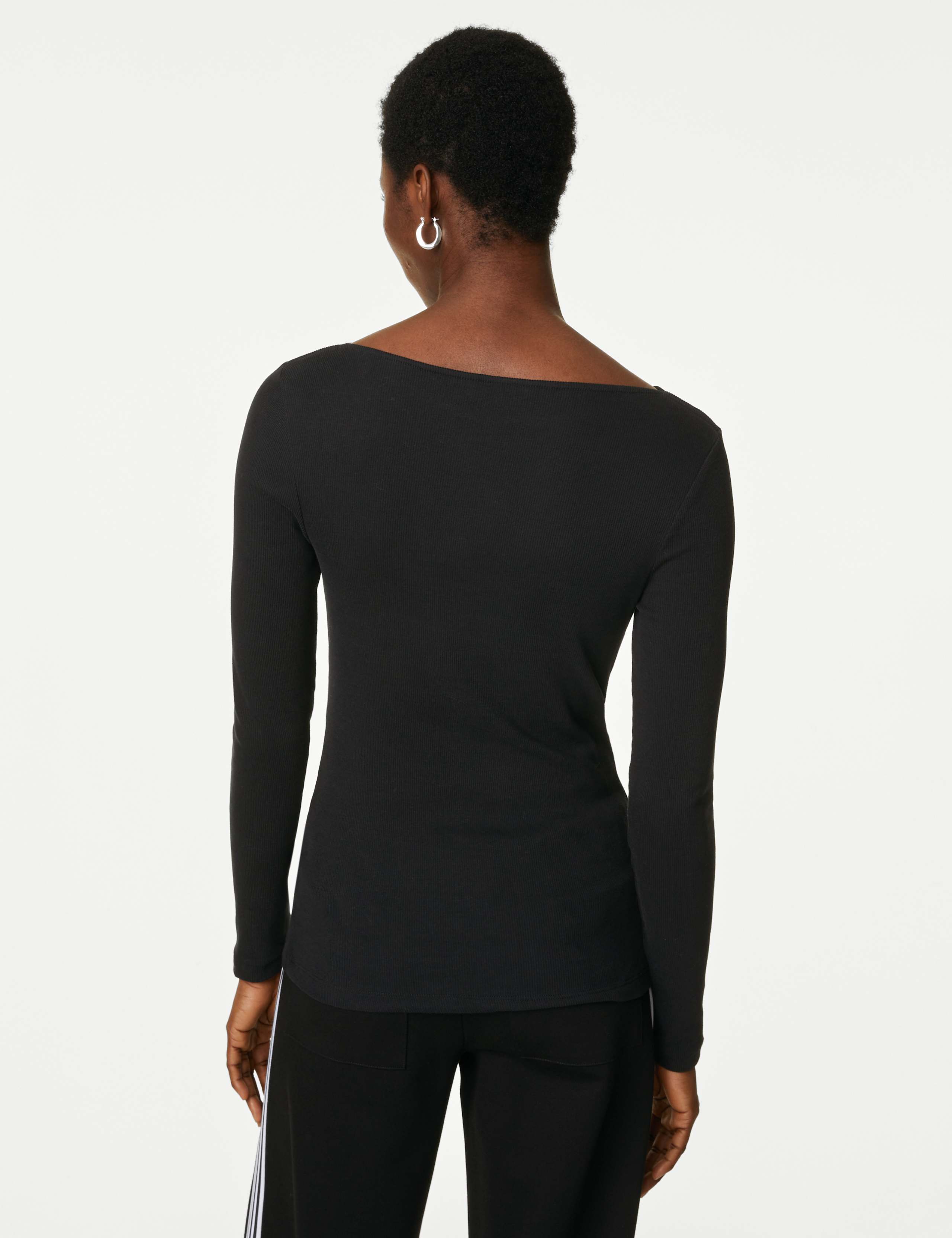 Cotton Rich Ribbed Slim Fit Top 5 of 5