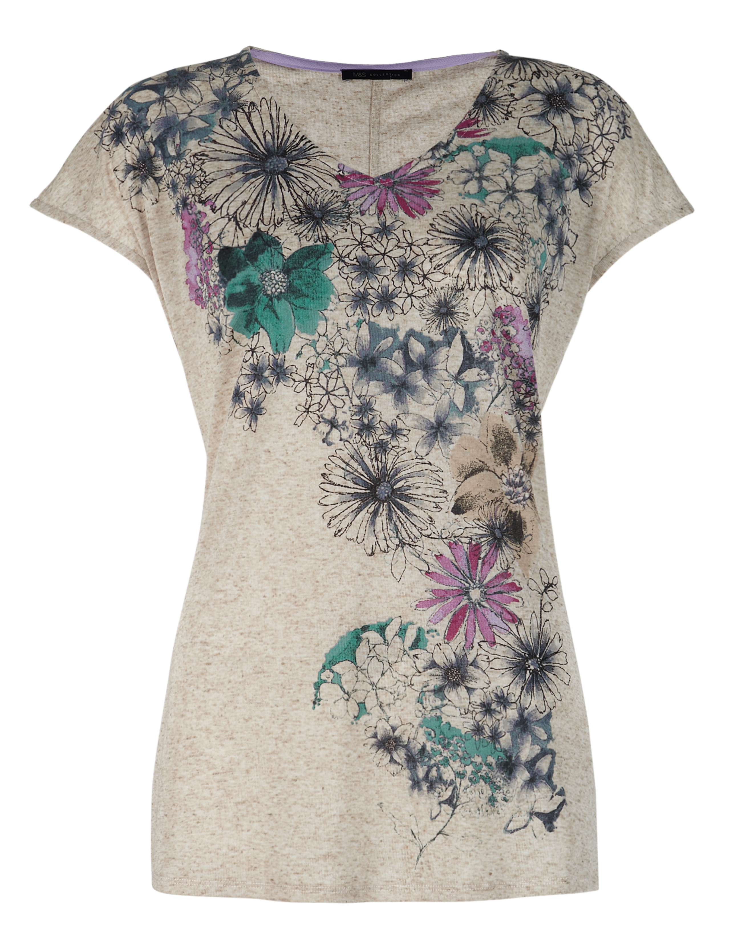 Floral Top with Linen 2 of 5