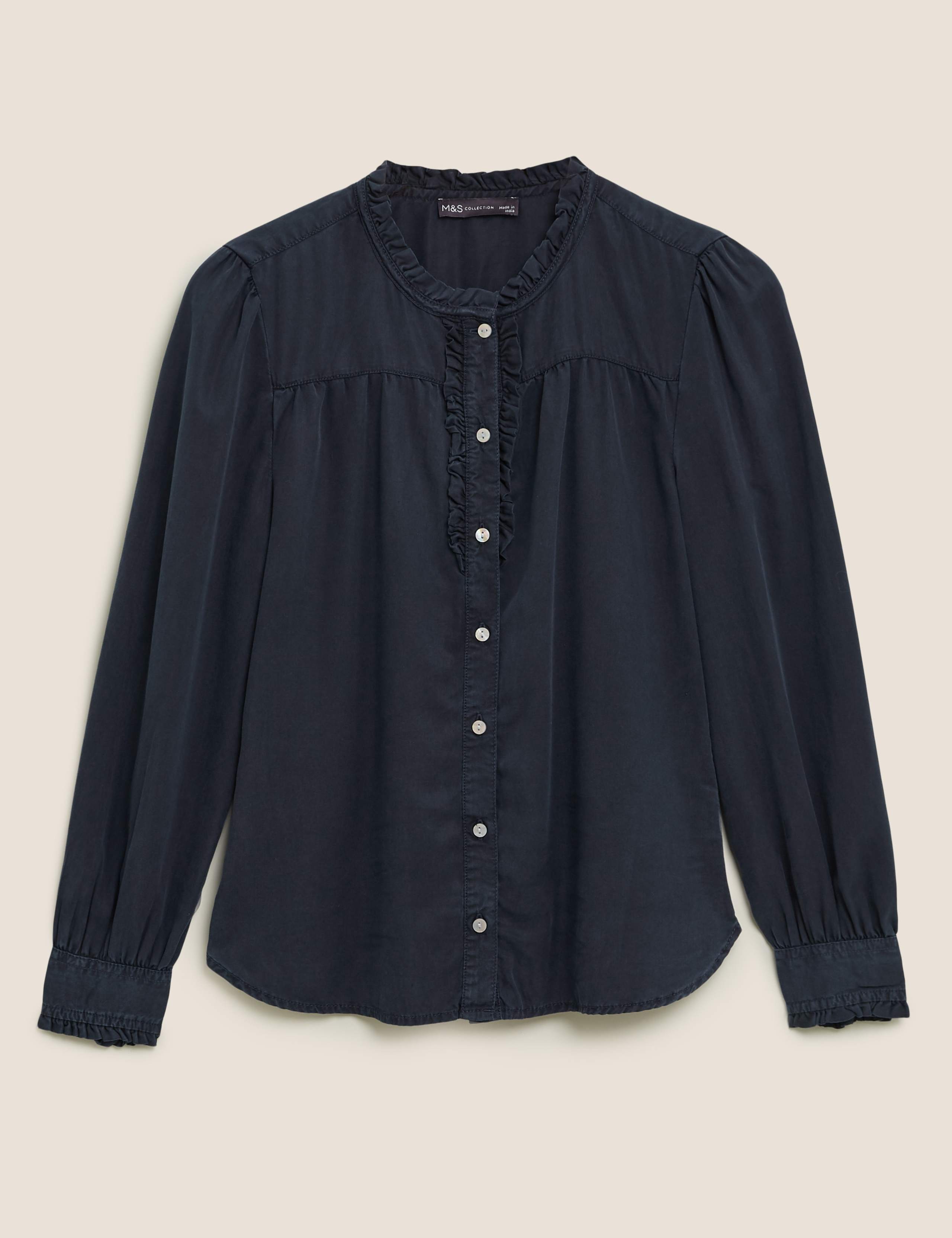 Pure Tencel™ Frill Detail Blouse 2 of 2