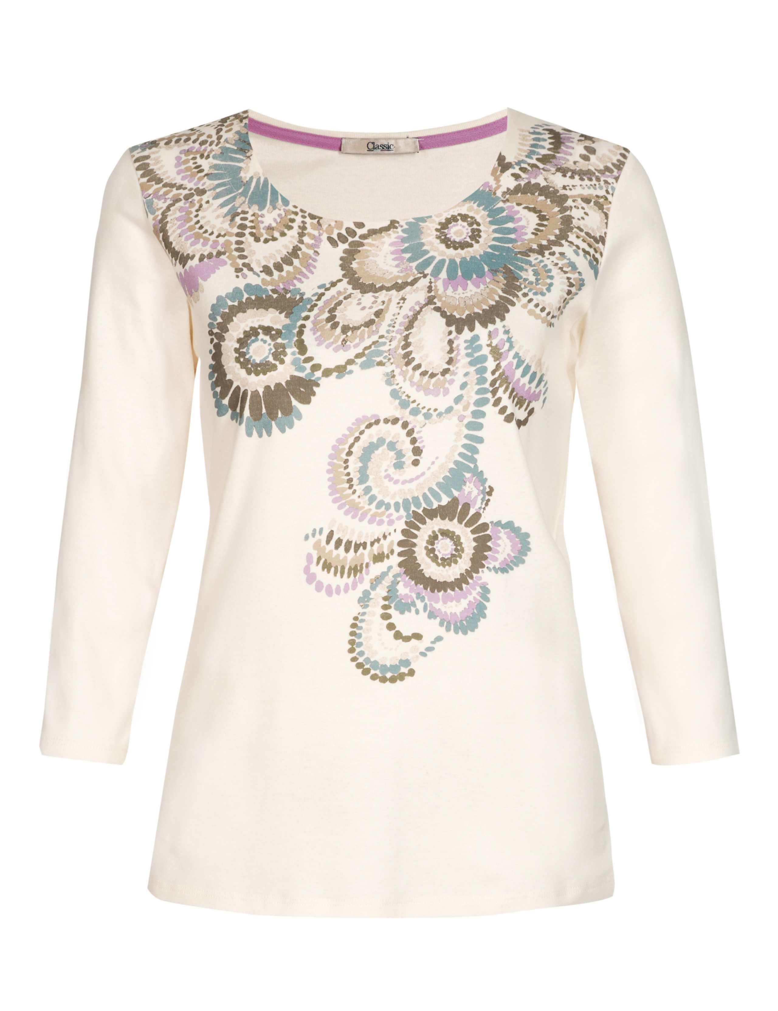 Pure Cotton Placement Floral Top 4 of 5
