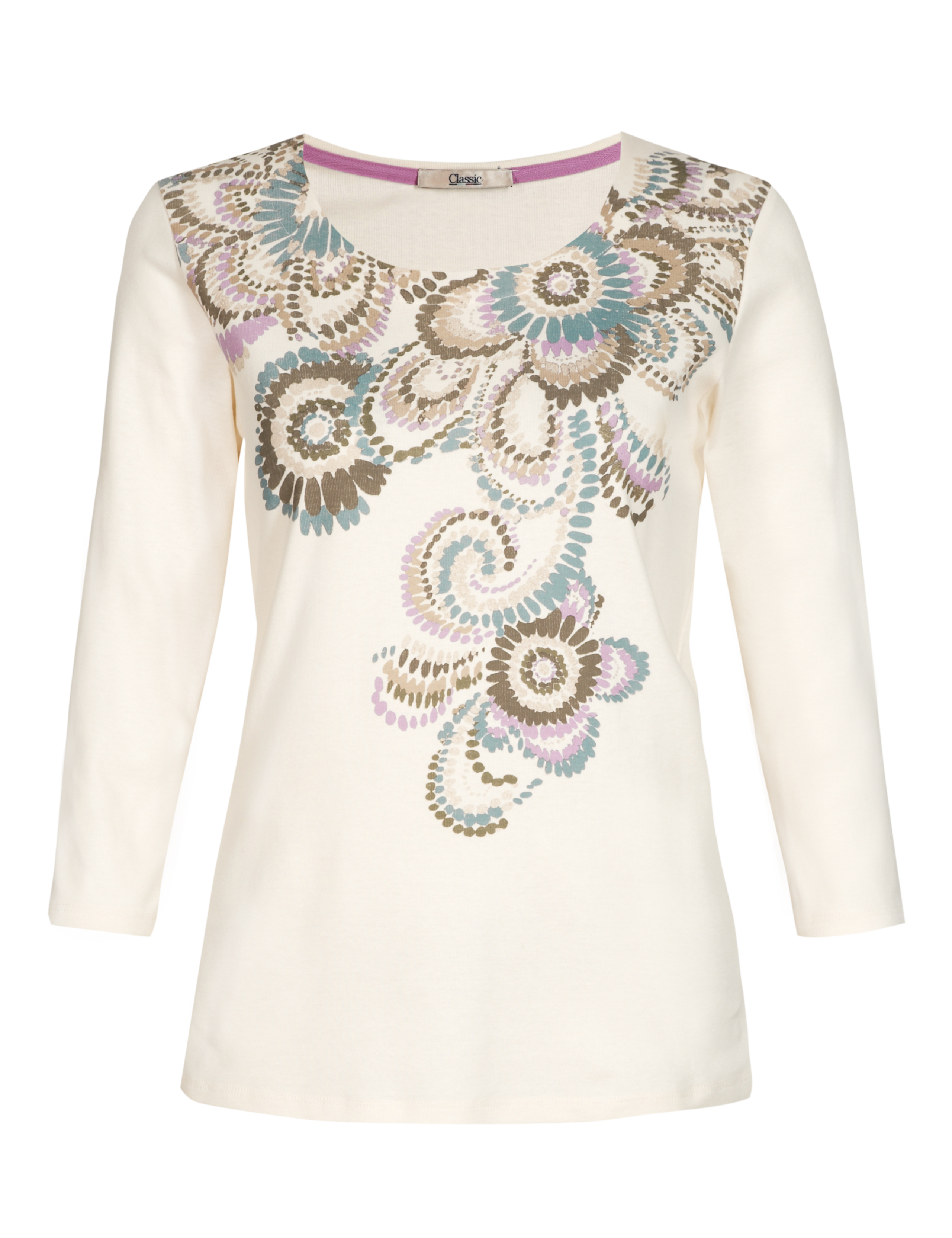 Pure Cotton Placement Floral Top 2 of 5