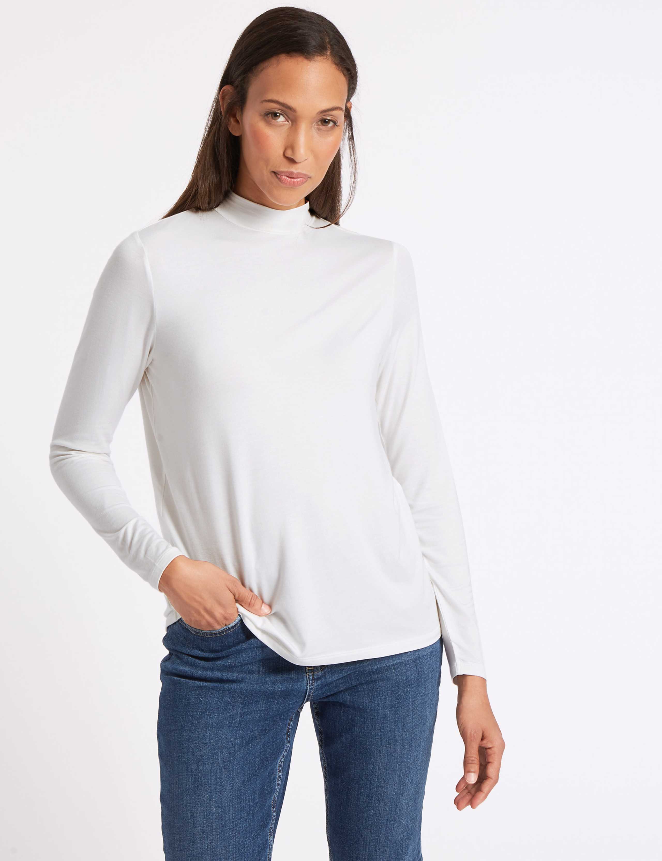 Funnel Neck Long Sleeve Top 1 of 3