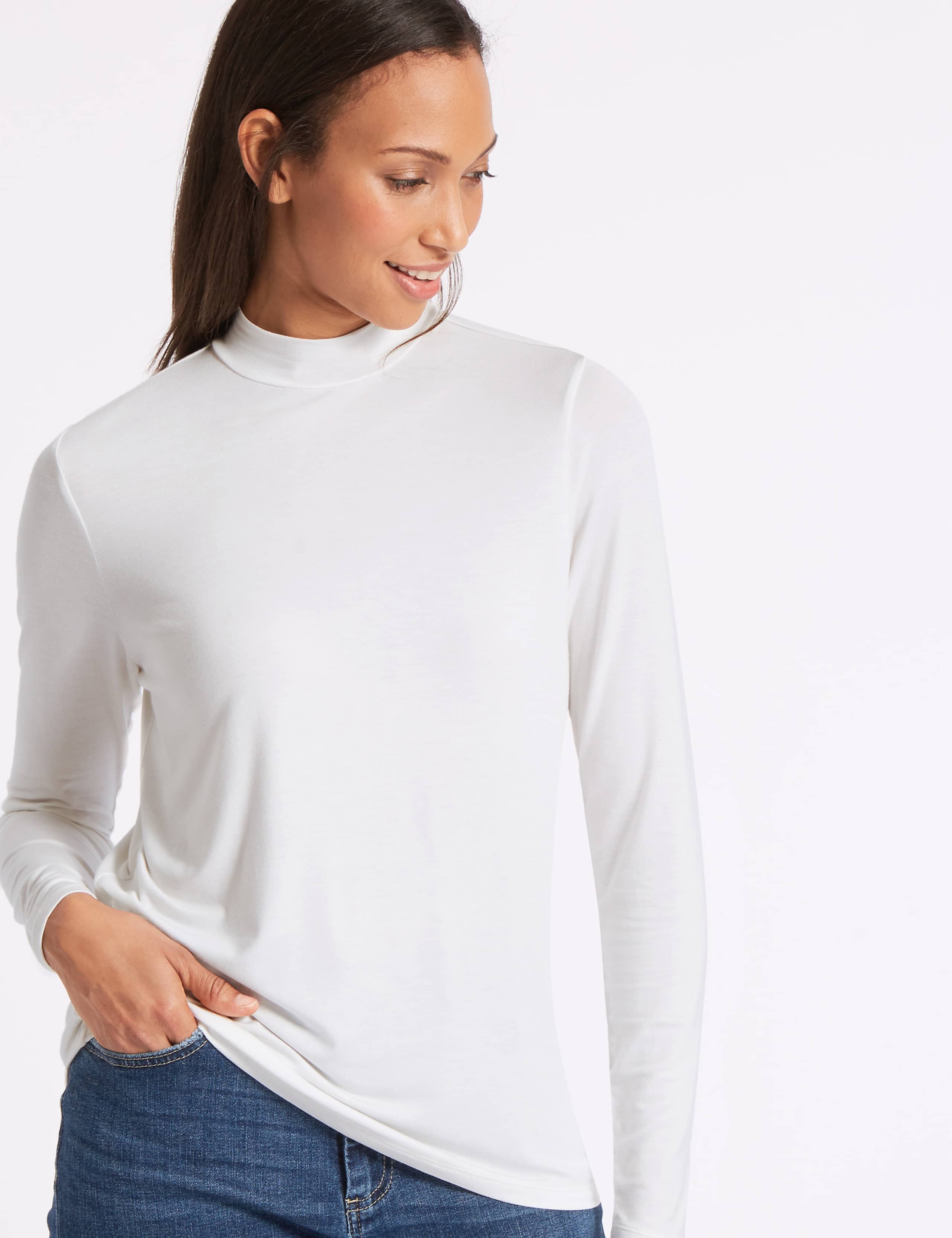 Funnel Neck Long Sleeve Top 2 of 3