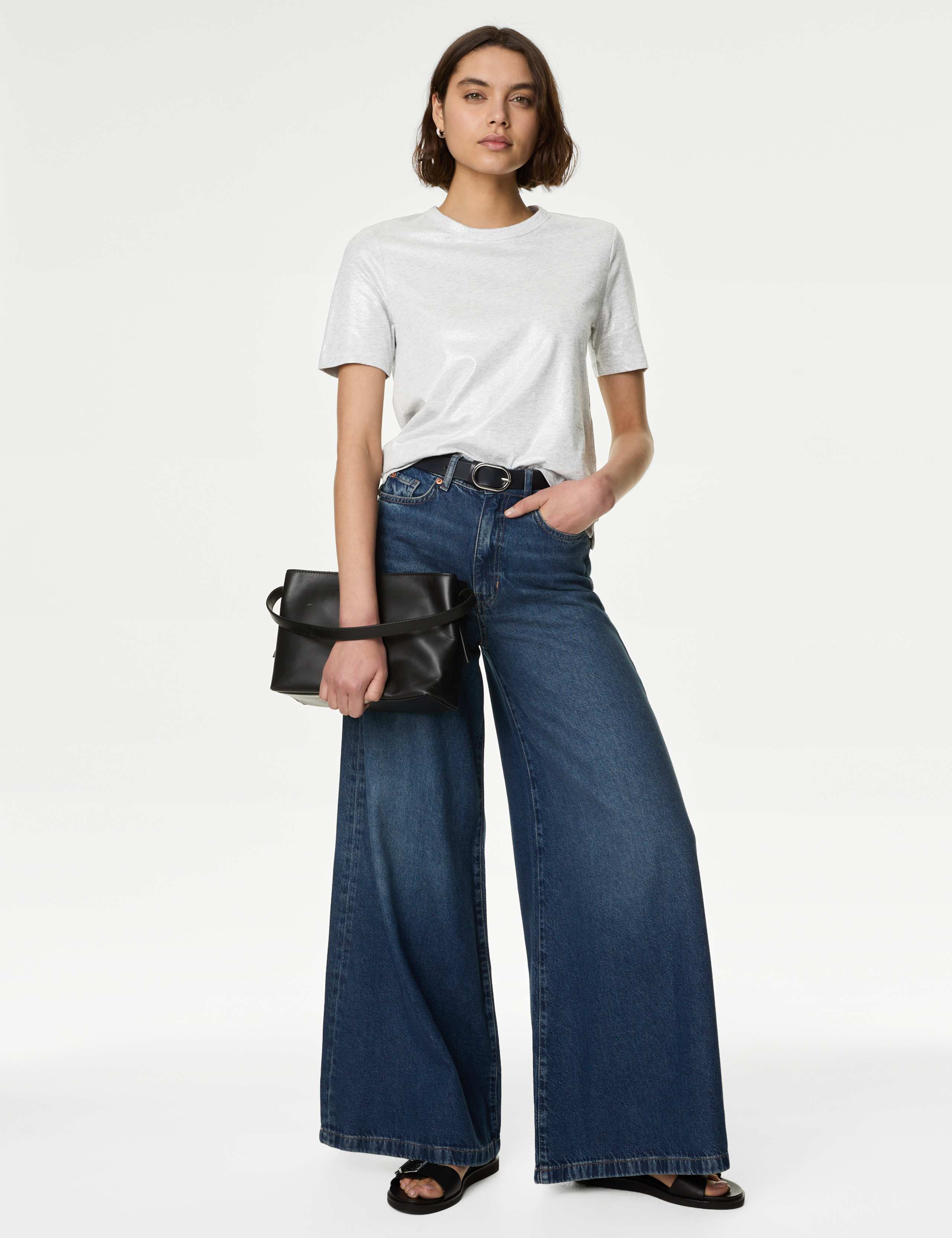 Pure Cotton Metallic T-Shirt 3 of 6