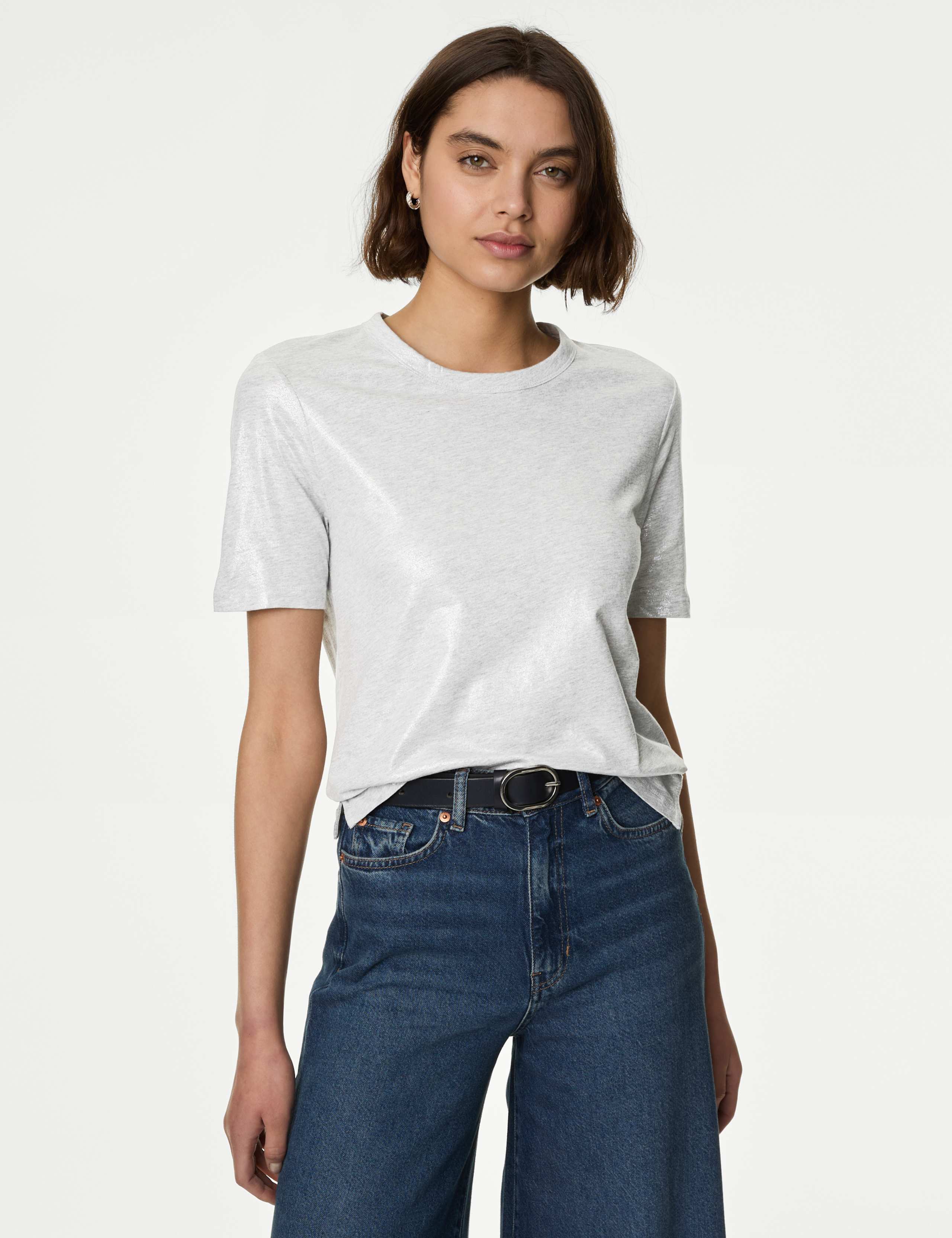 Pure Cotton Metallic T-Shirt 4 of 6