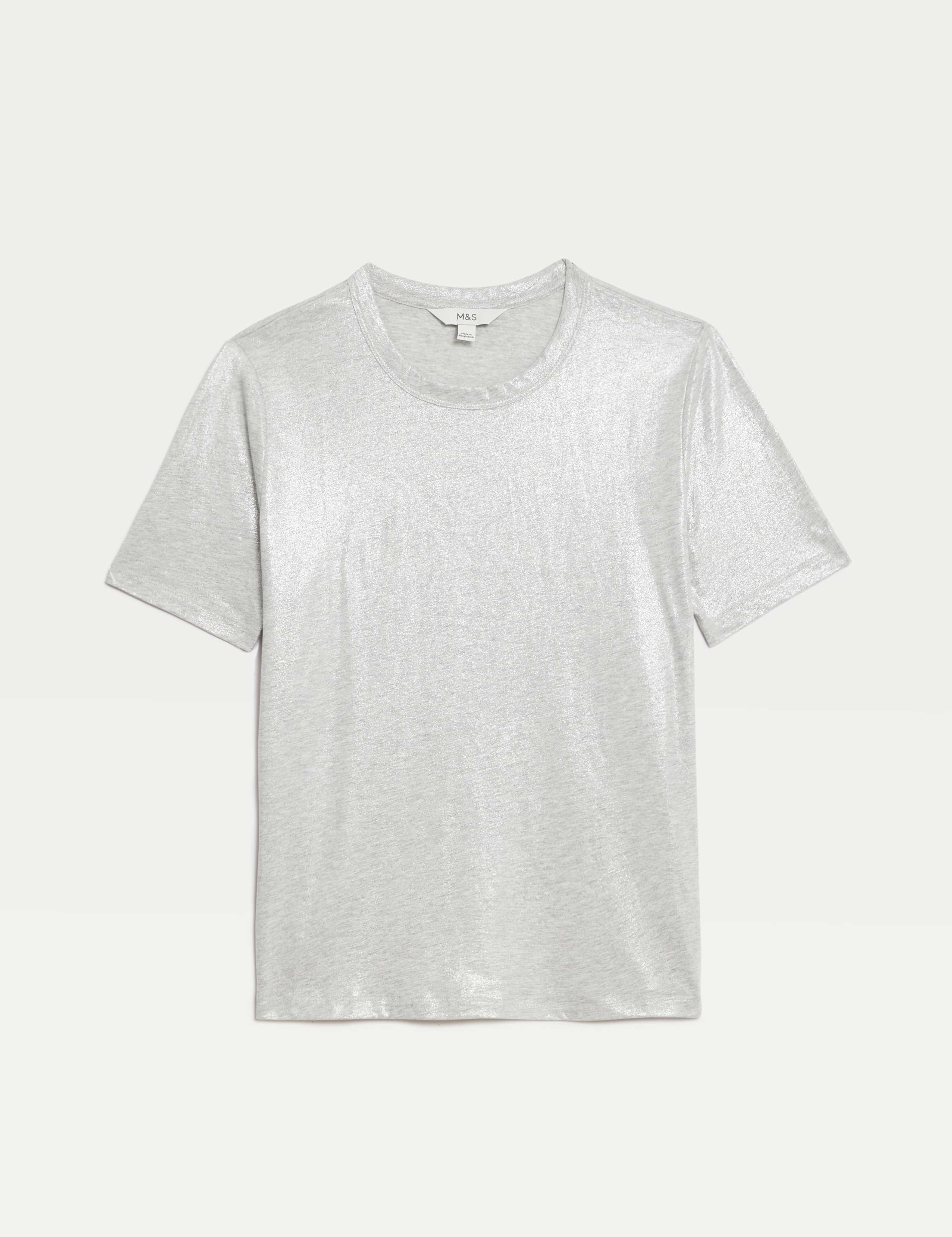 Pure Cotton Metallic T-Shirt 2 of 6