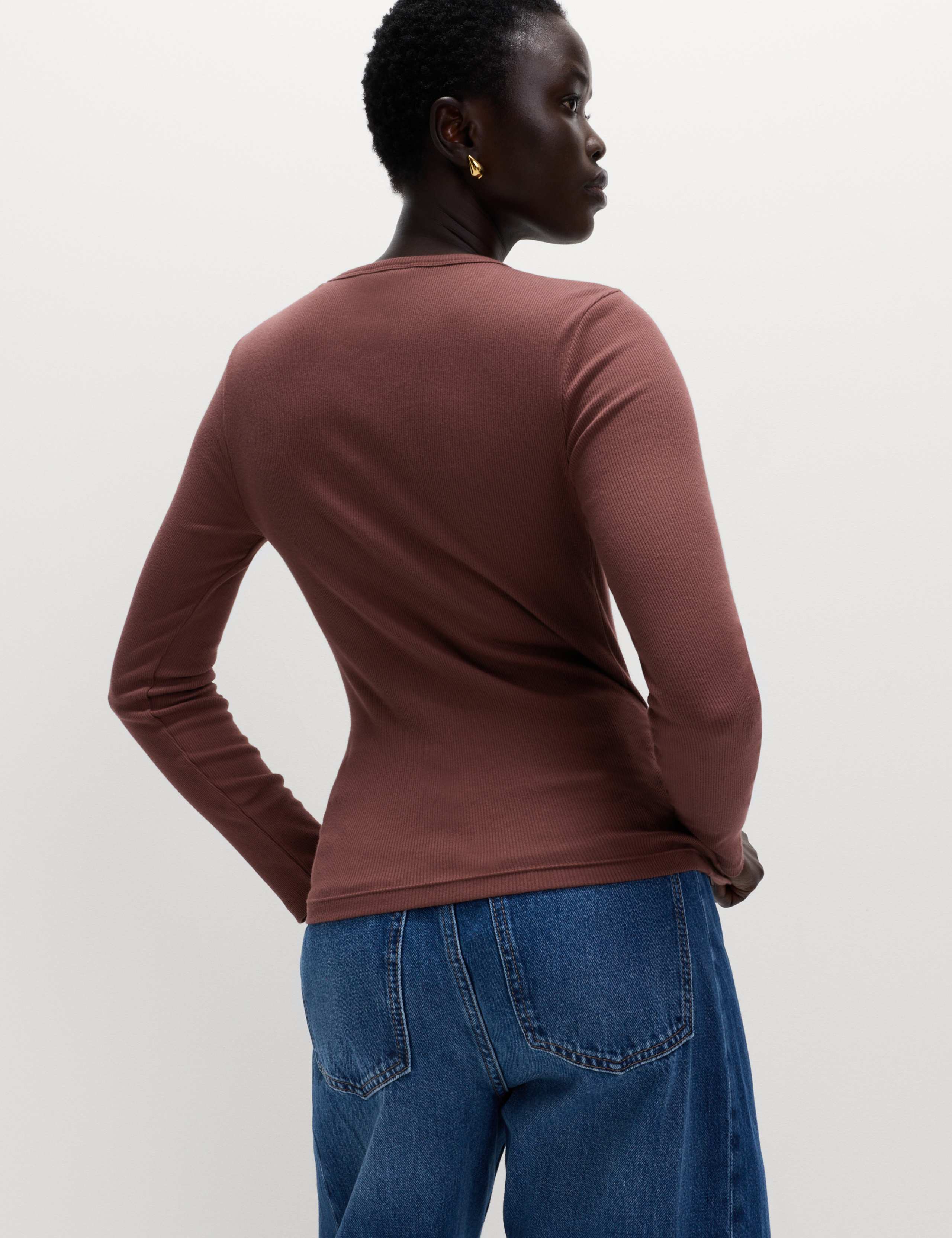 Cotton Rich Ribbed Top 1 of 6