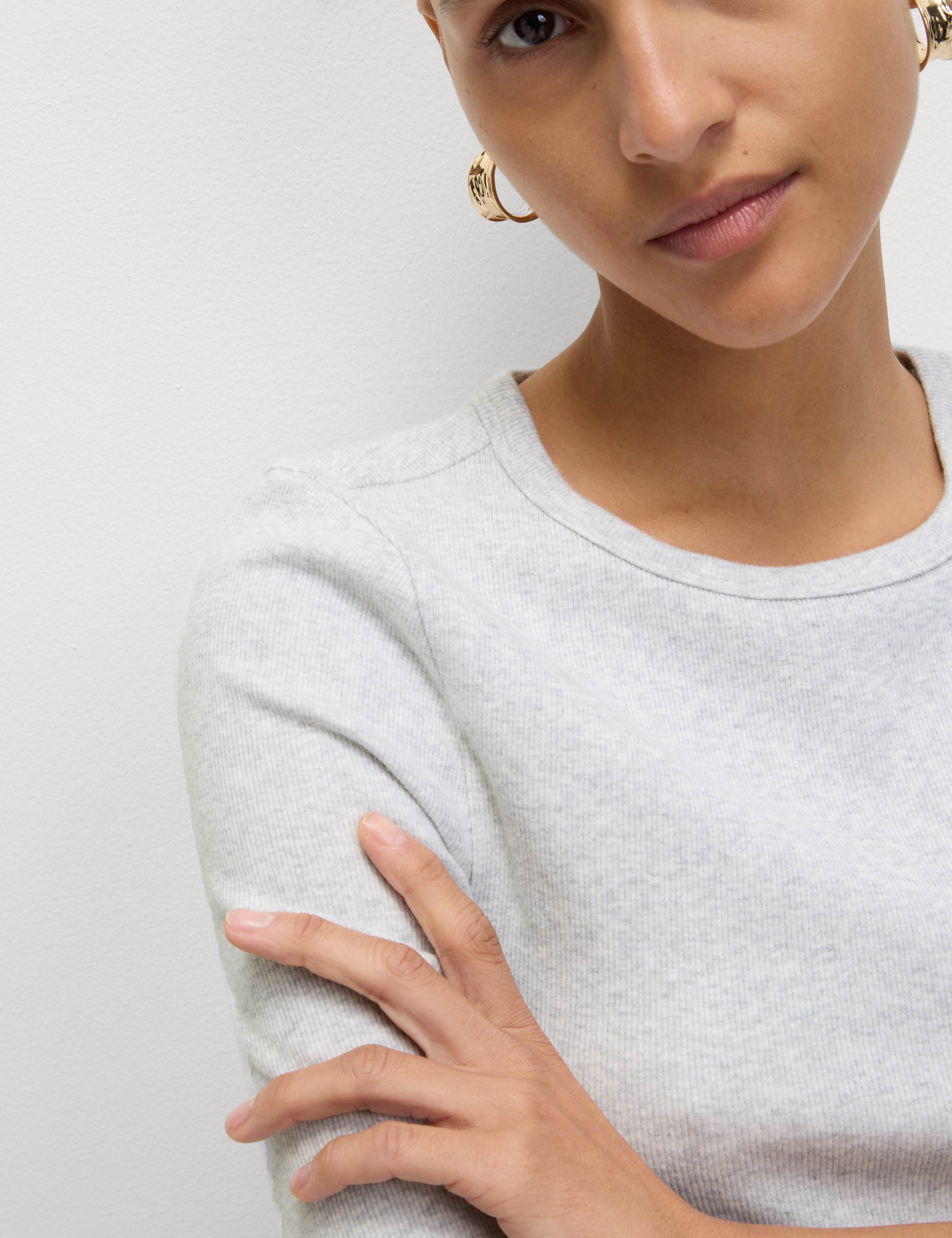 Cotton Rich Ribbed Top 4 of 4