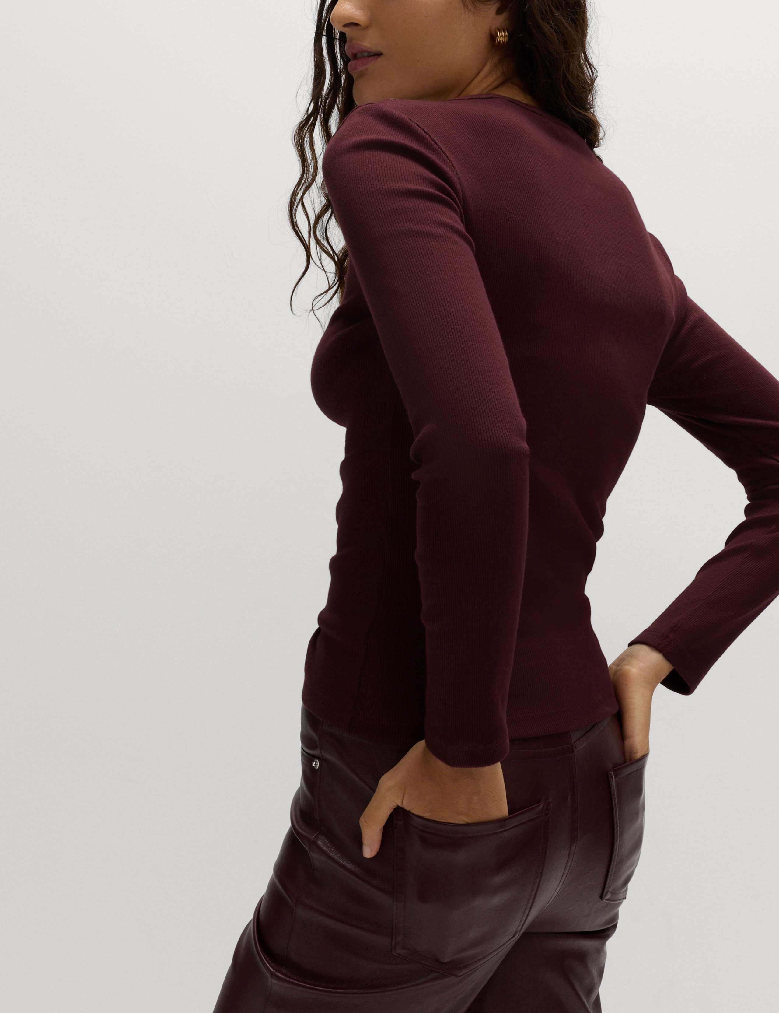 Cotton Rich Ribbed Top 3 of 4