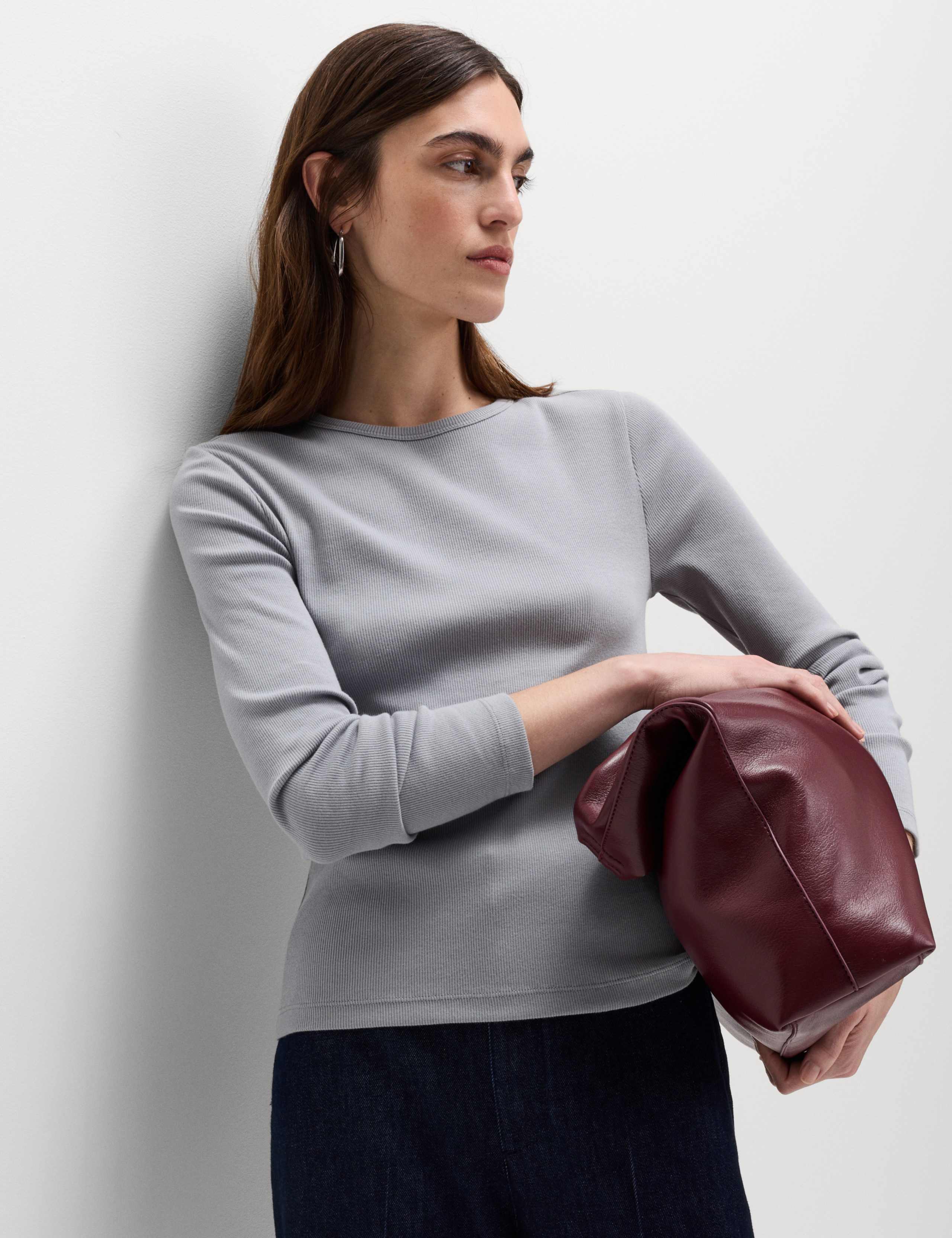 Cotton Rich Ribbed Top 1 of 5