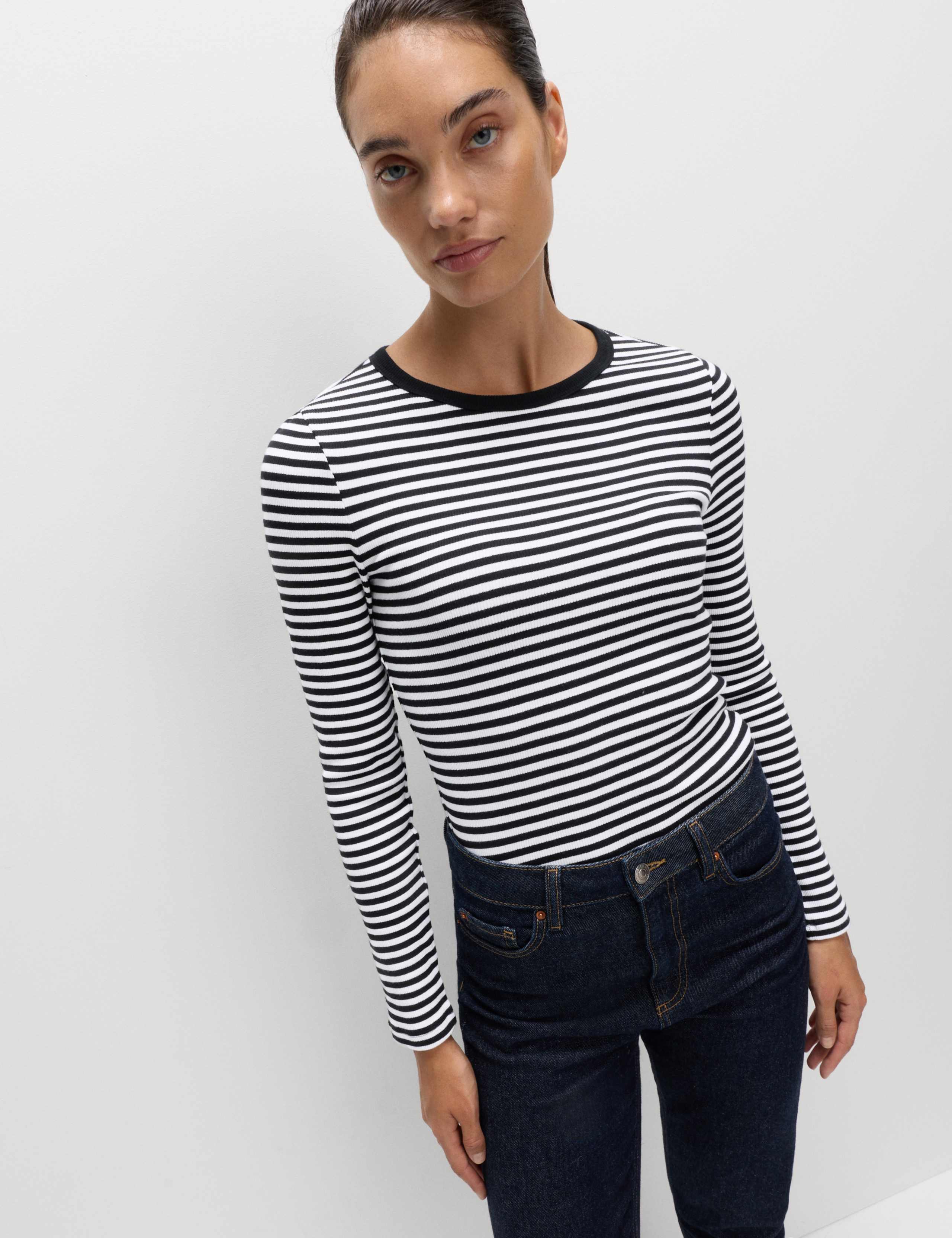 Cotton Rich Ribbed Top 1 of 5