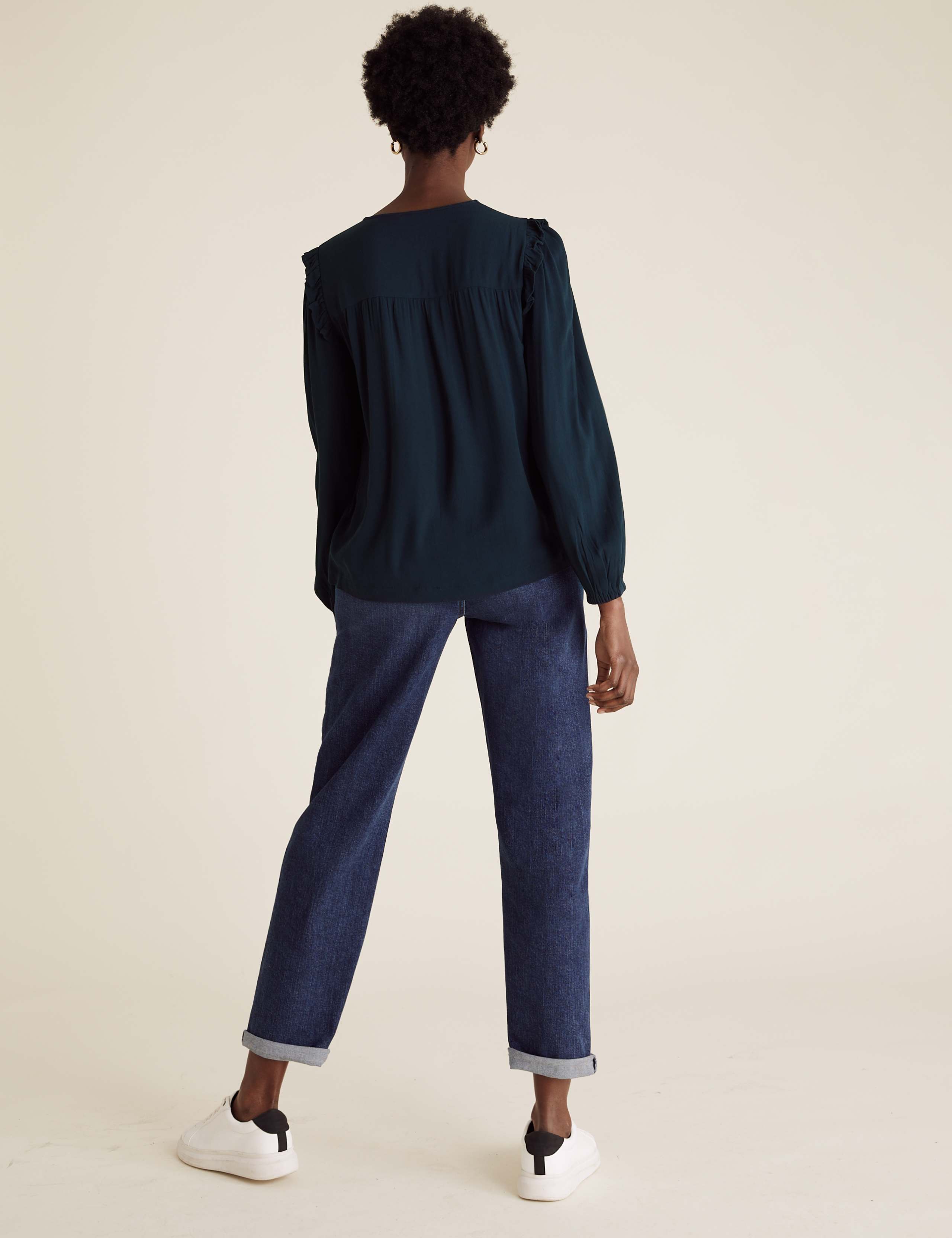 Frill Detail Lace Insert Blouse 4 of 4