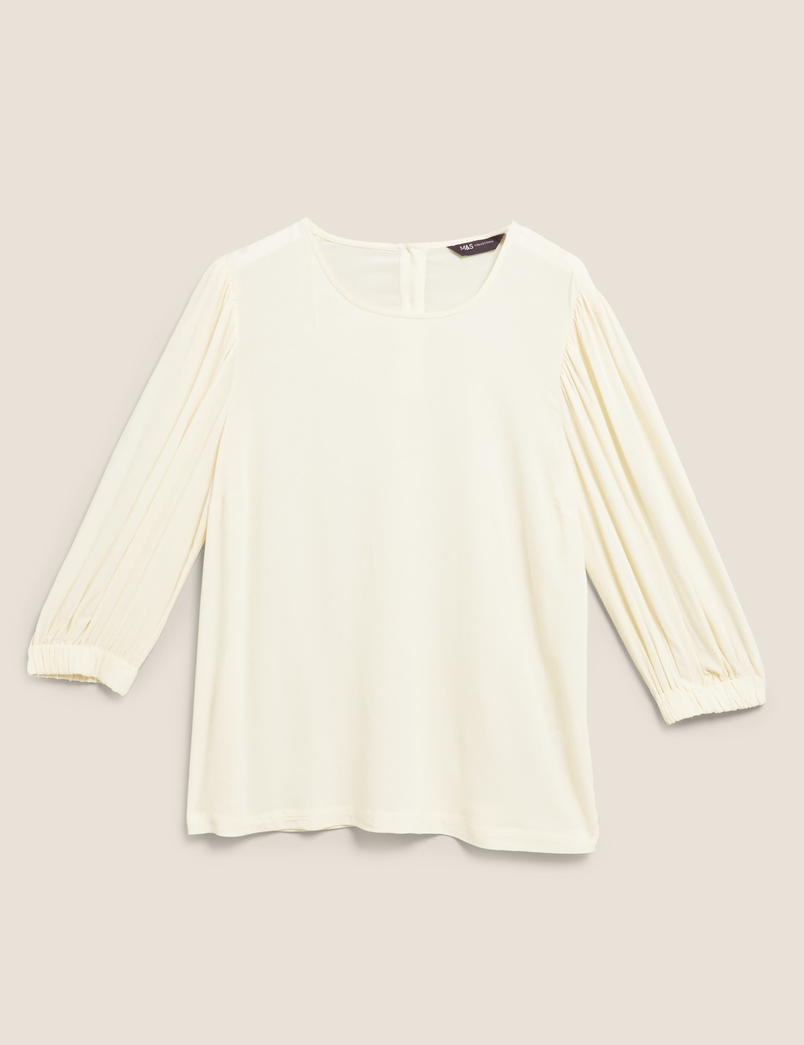 Scoop Neck Short Sleeve Blouse 2 of 6