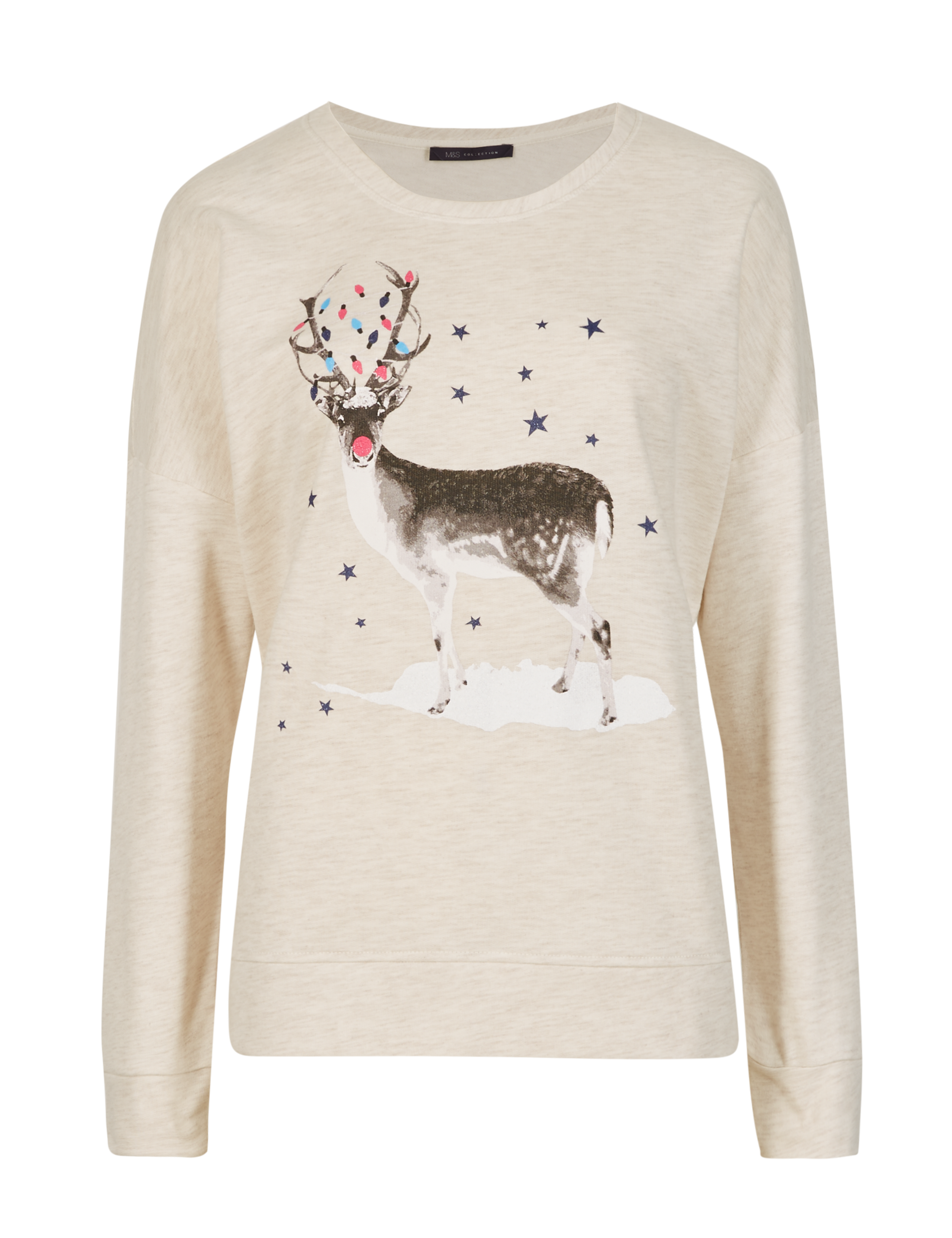 Reindeer Print Sweat Top 2 of 4