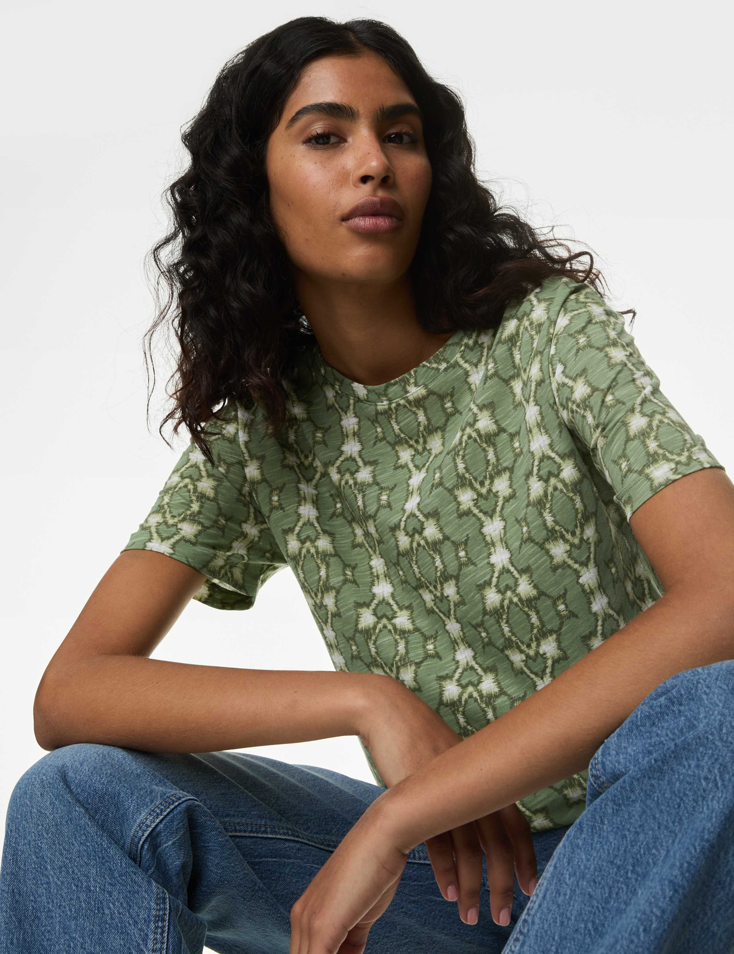 Cotton Modal Blend Printed T-Shirt 3 of 5