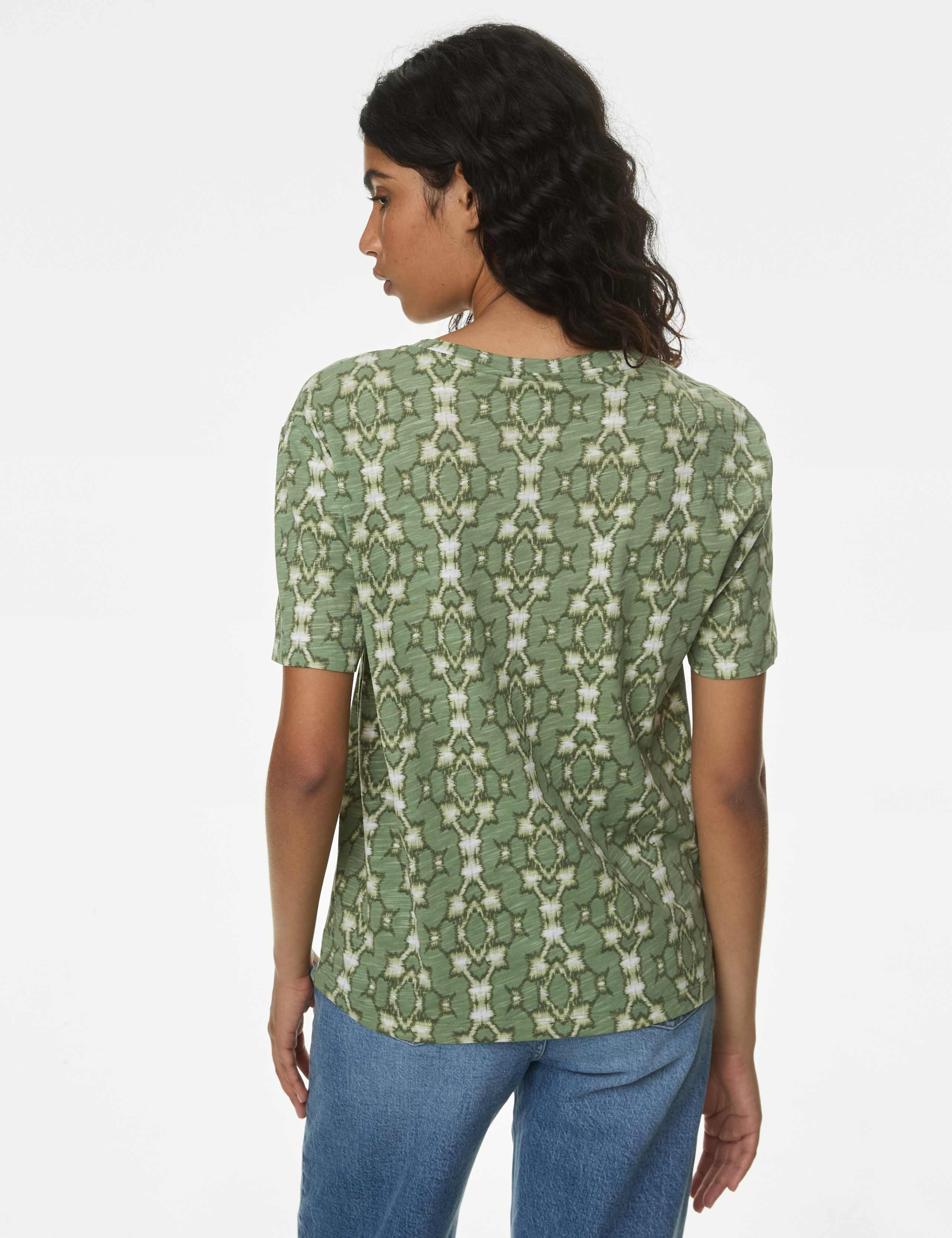 Cotton Modal Blend Printed T-Shirt 5 of 5