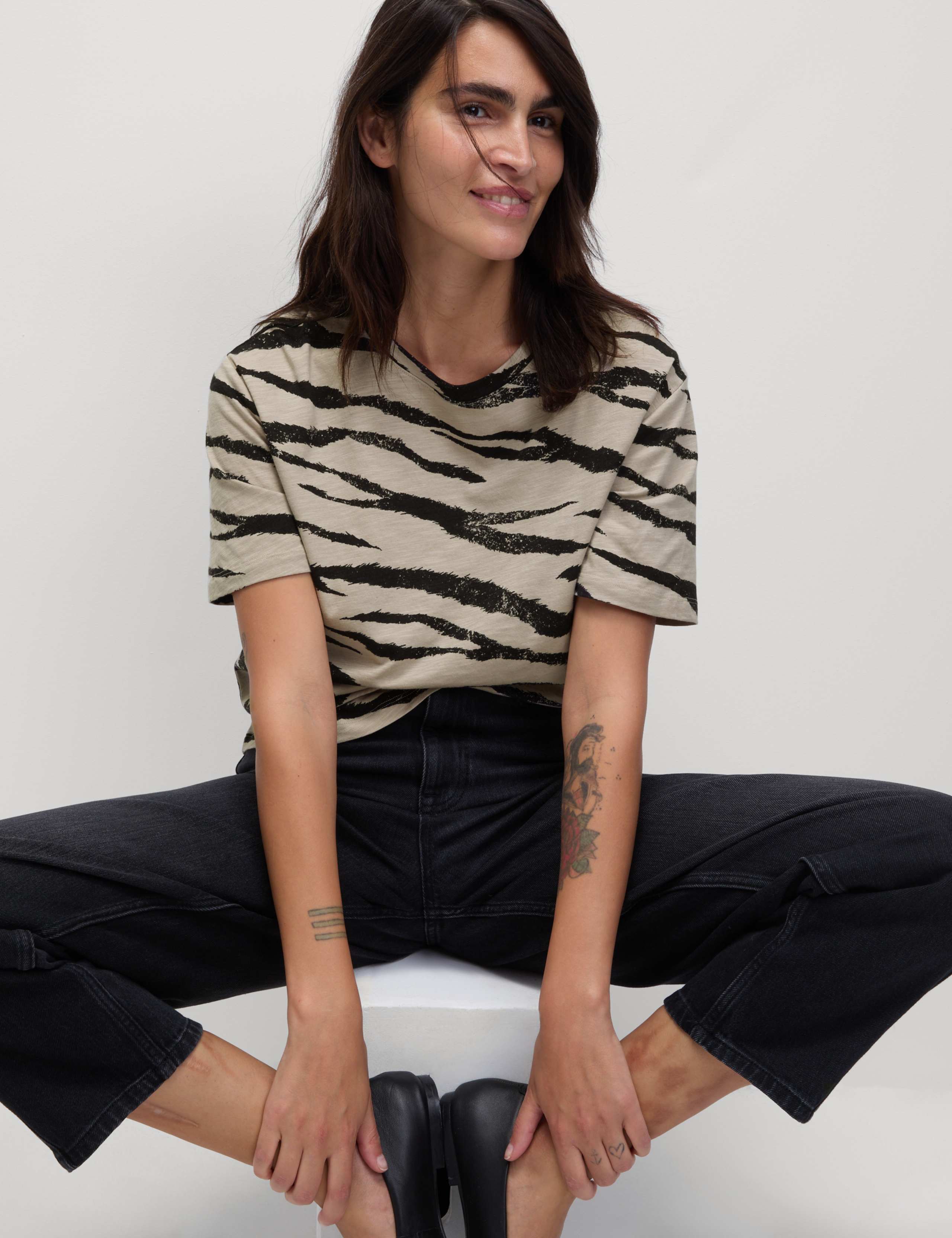 Cotton Modal Blend Printed T-Shirt 4 of 5