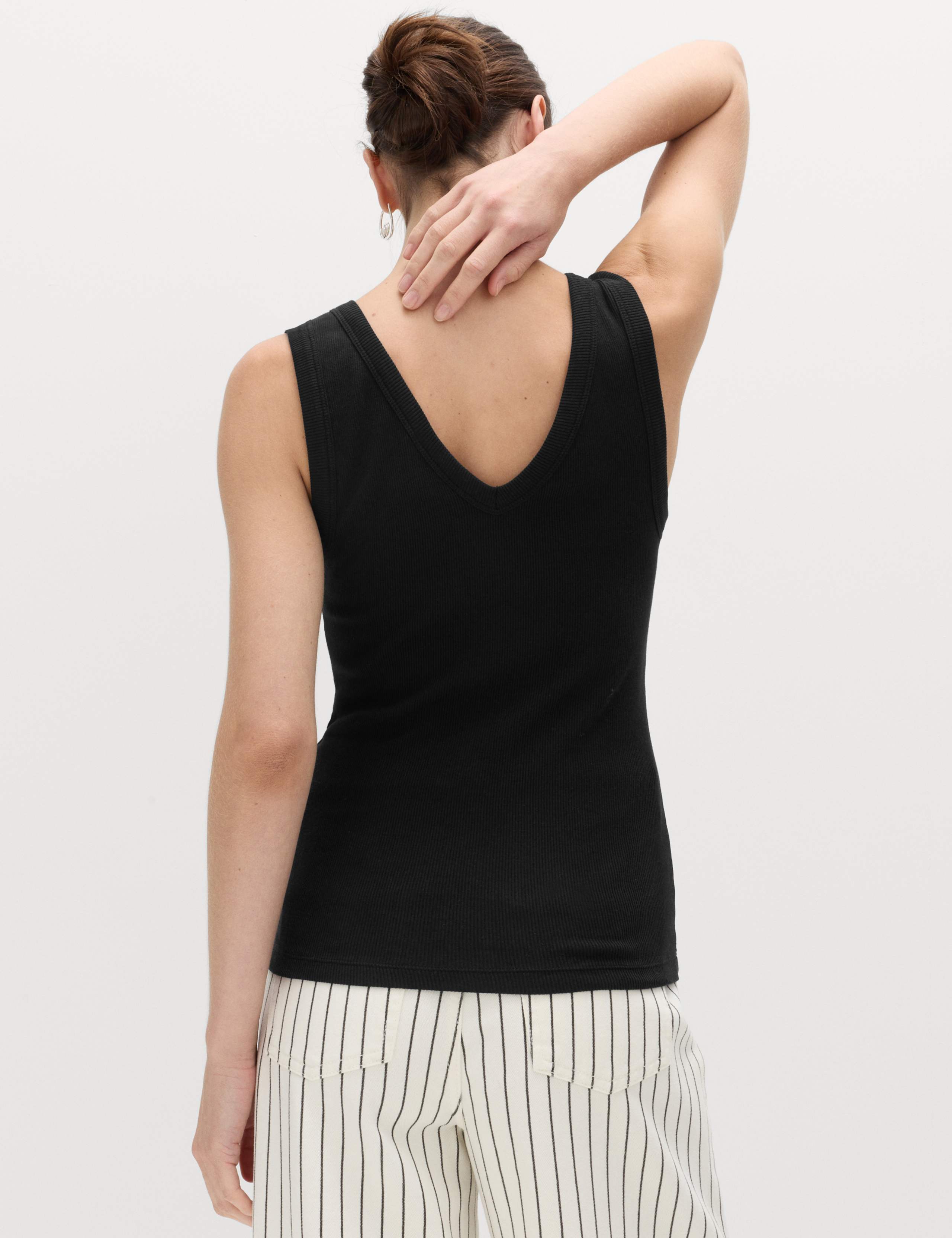 Cotton Rich Ribbed V-Neck Vest 4 of 4