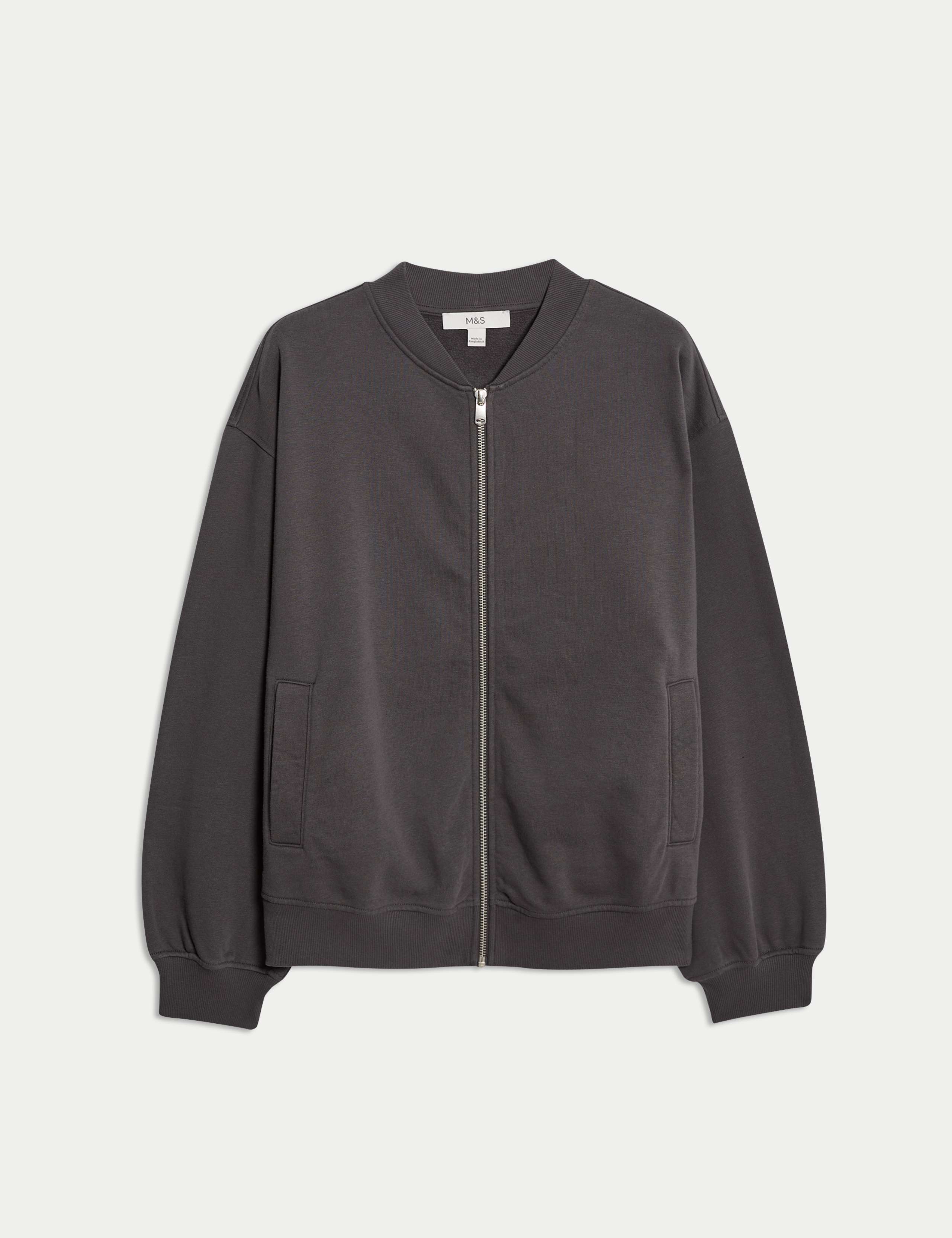 Pure Cotton Zip Through Sweatshirt 2 of 6