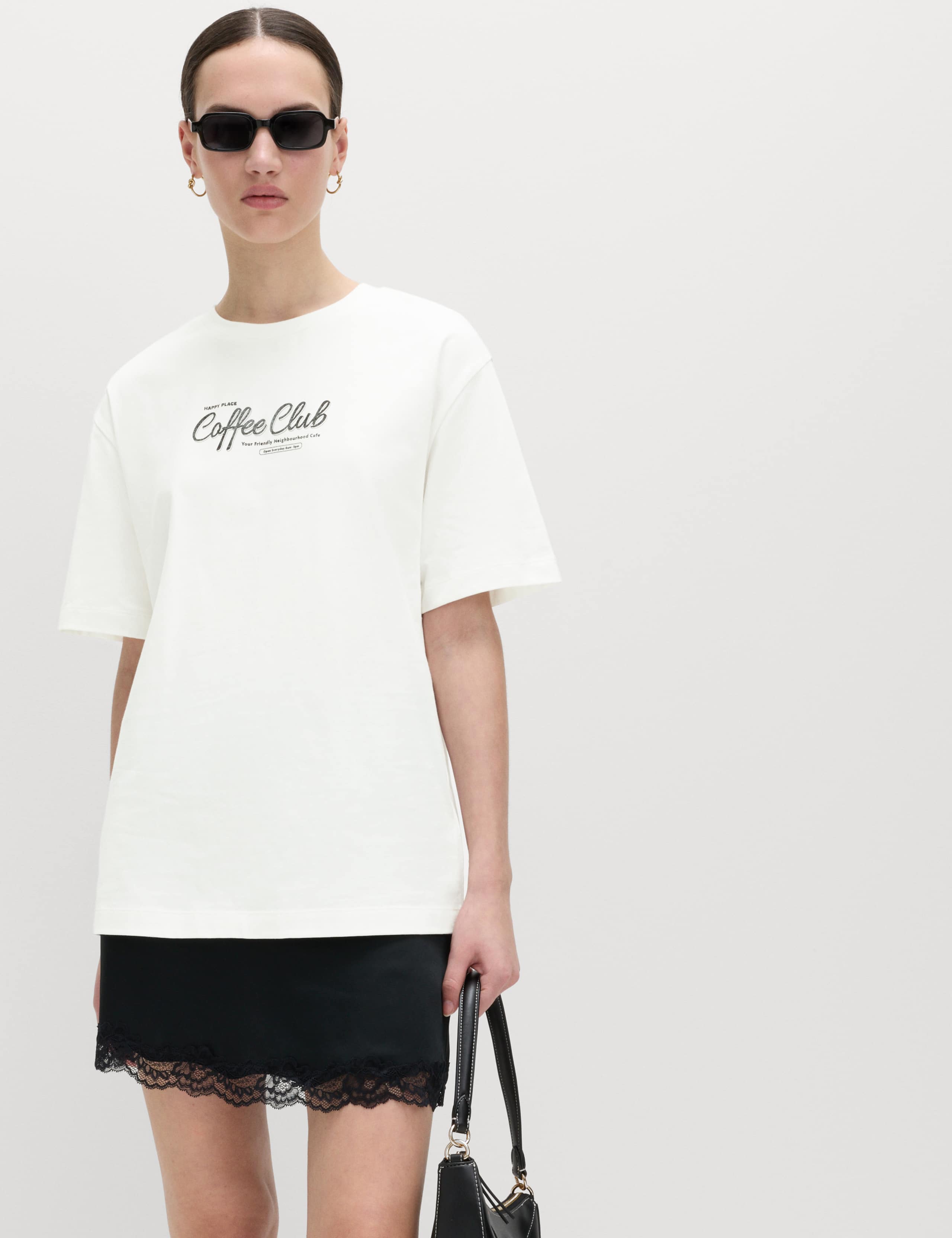 Pure Cotton Floral Oversized Graphic T-Shirt 1 of 4