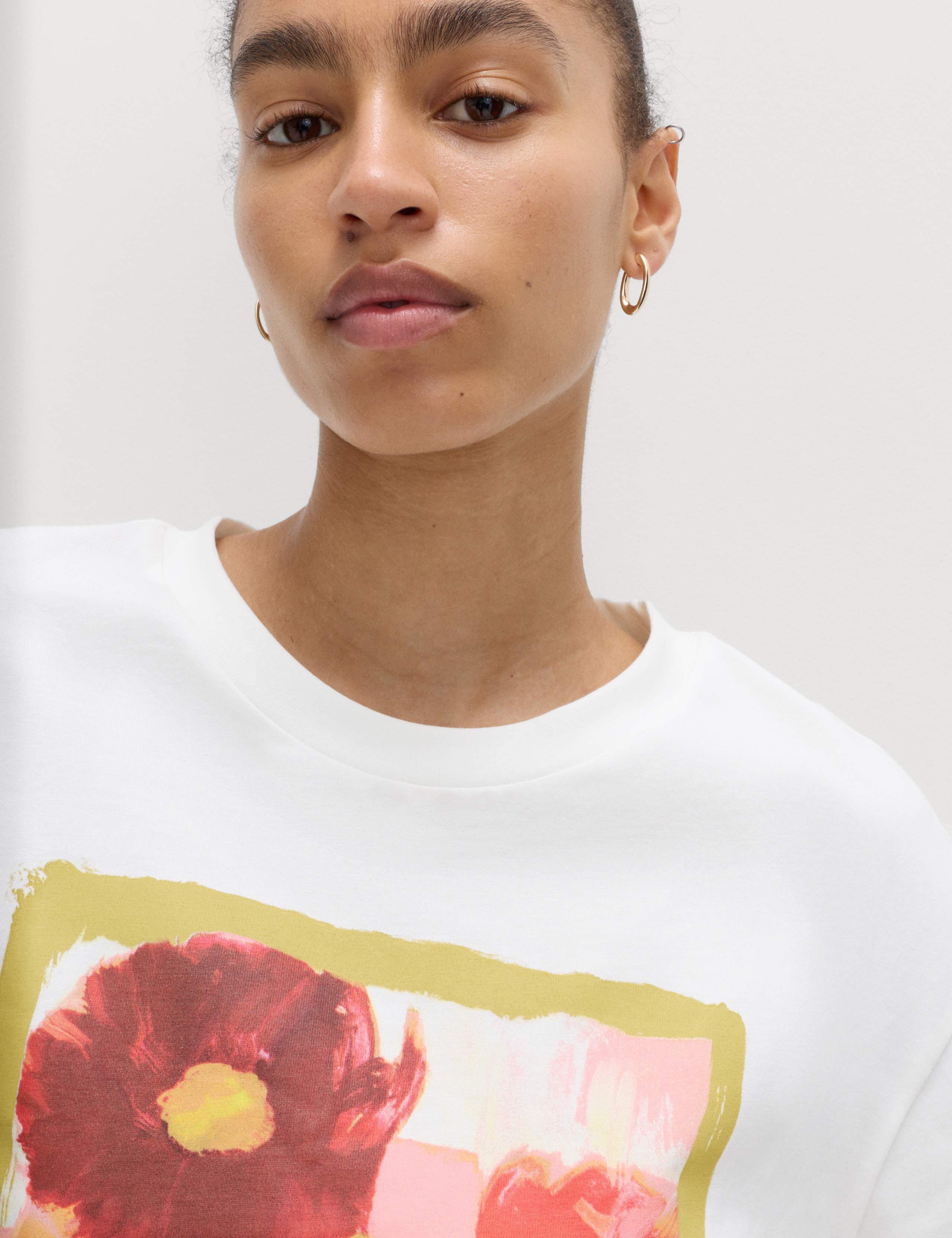 Pure Cotton Floral Oversized Graphic T-Shirt 4 of 5