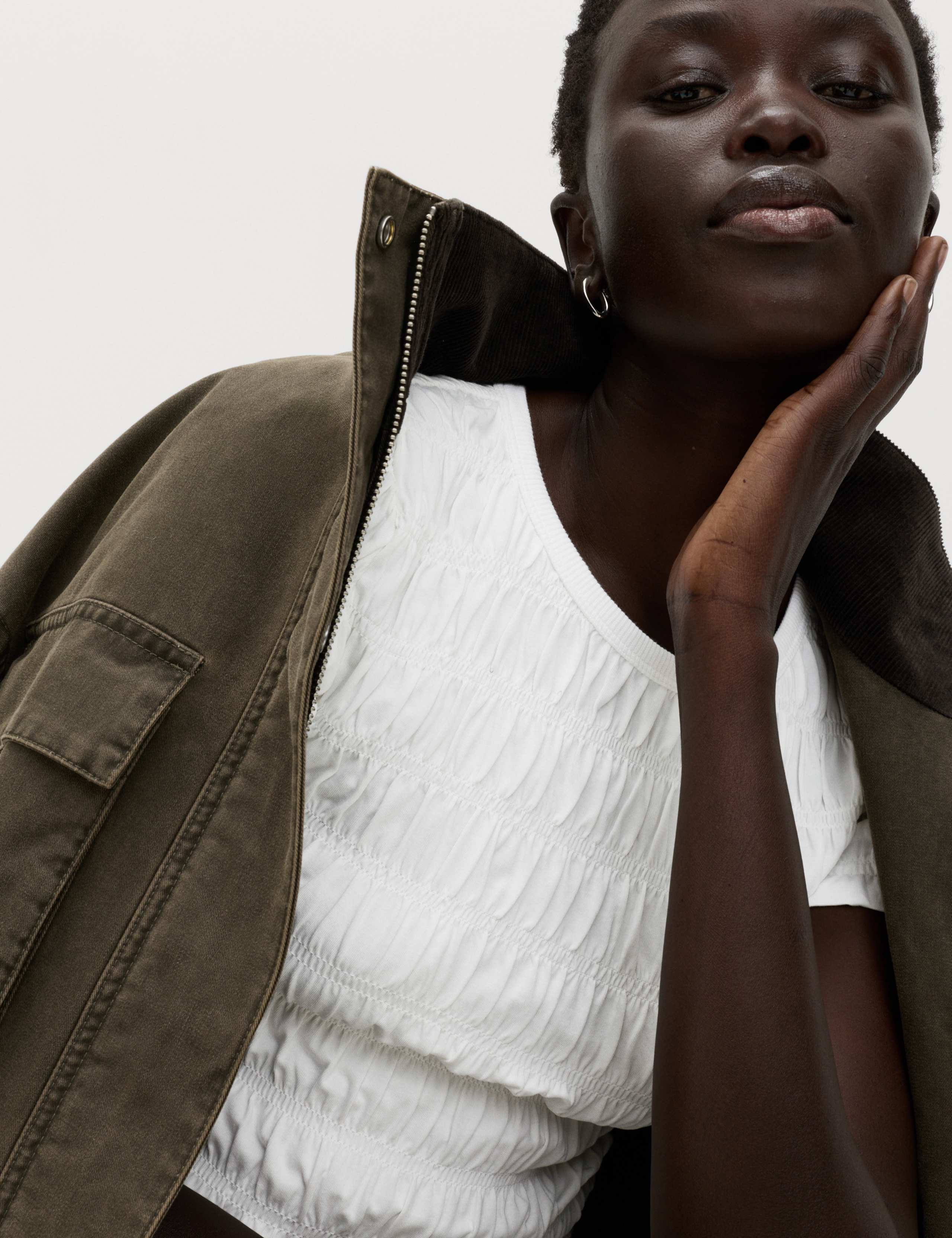 Pure Cotton Smocked Detail Top 4 of 6