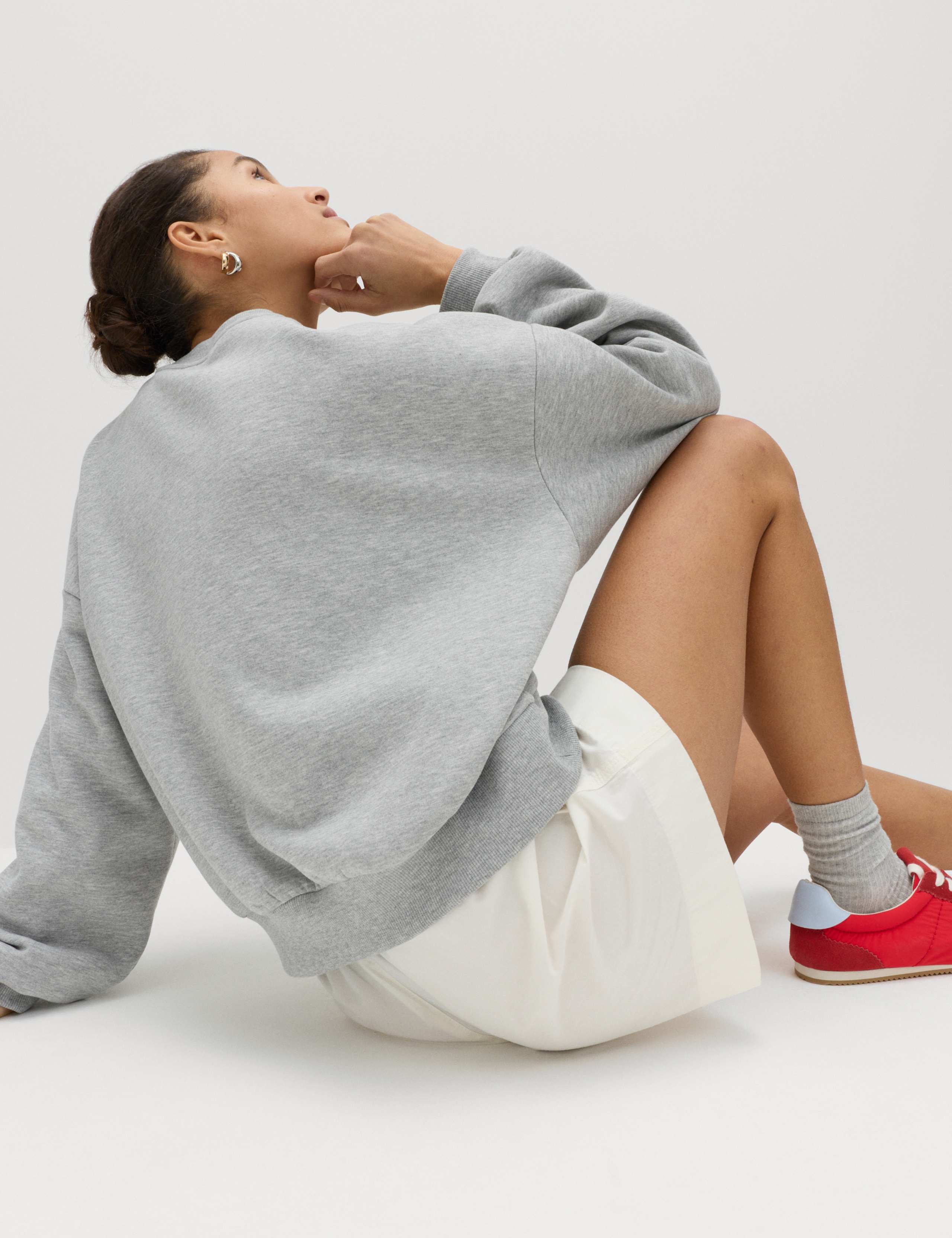 Cotton Blend Lace Slogan Sweatshirt 4 of 5