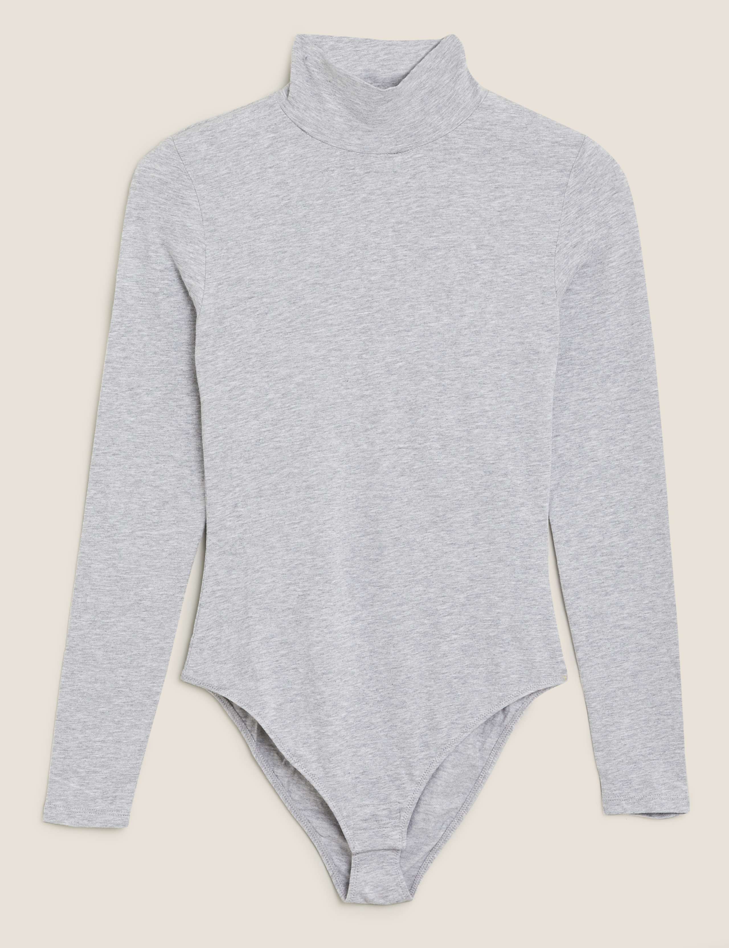 Cotton Funnel Neck Fitted Bodysuit 2 of 5