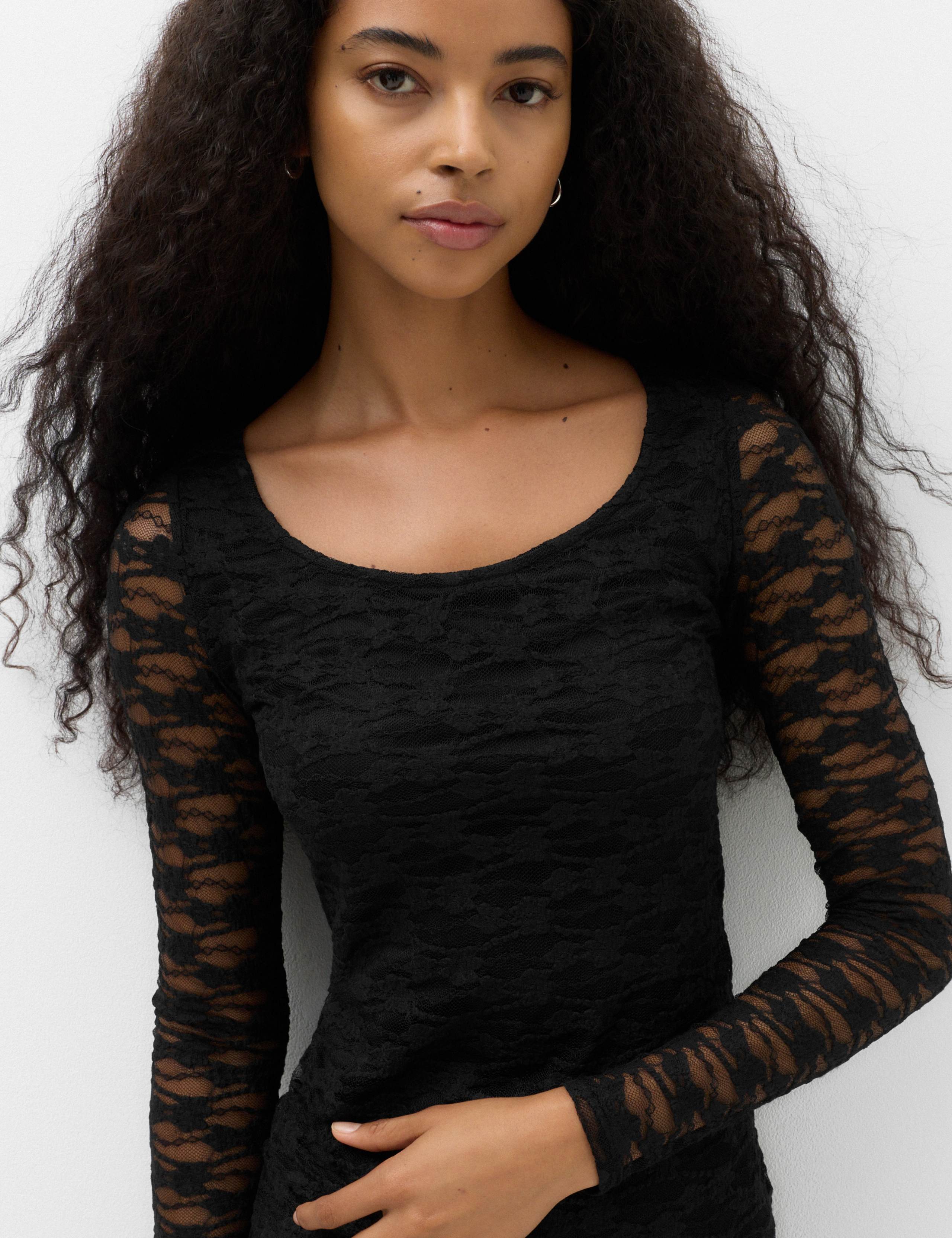 Lace Scoop Neck Top 5 of 5