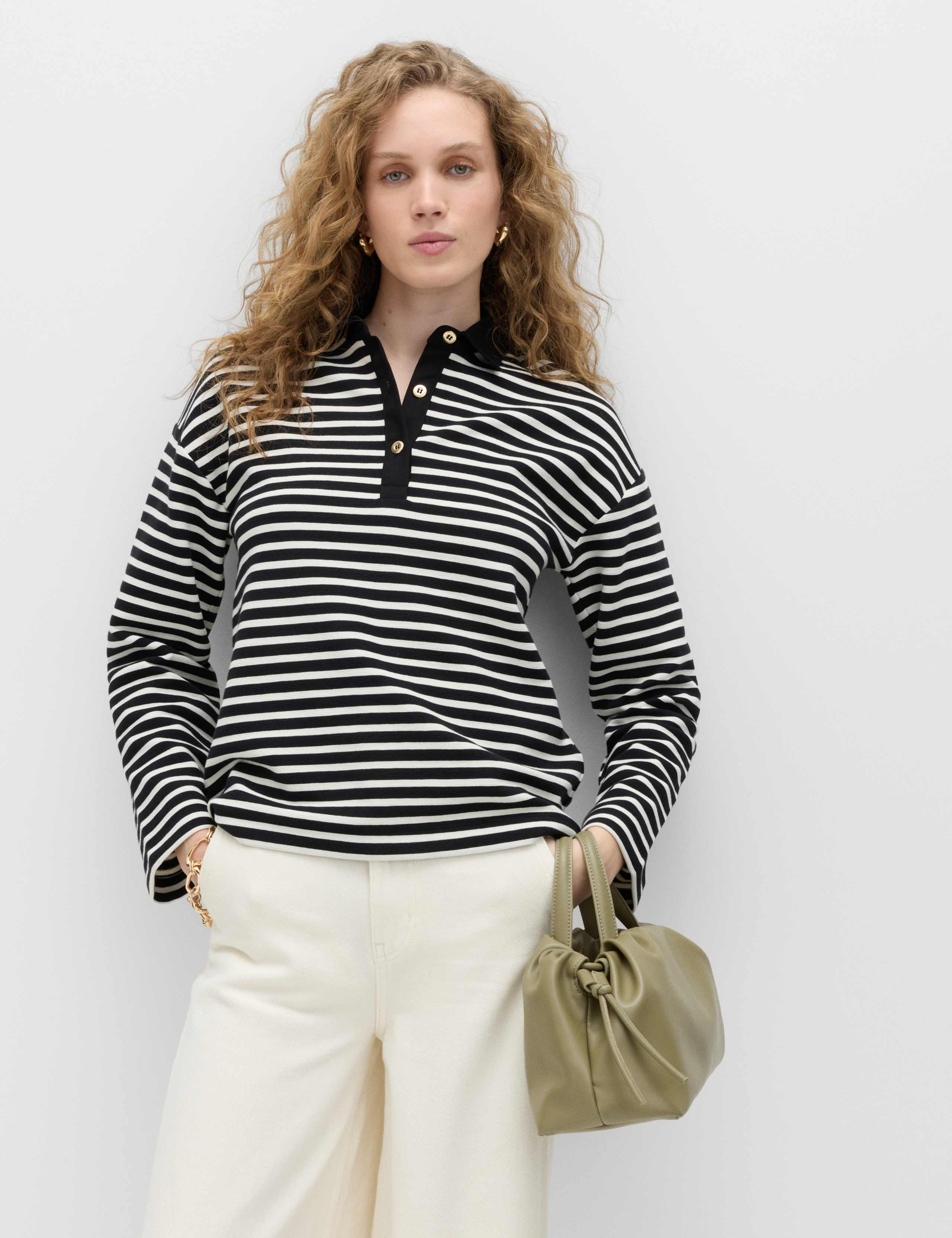 Cotton Rich Striped Collared Rugby Polo 3 of 5