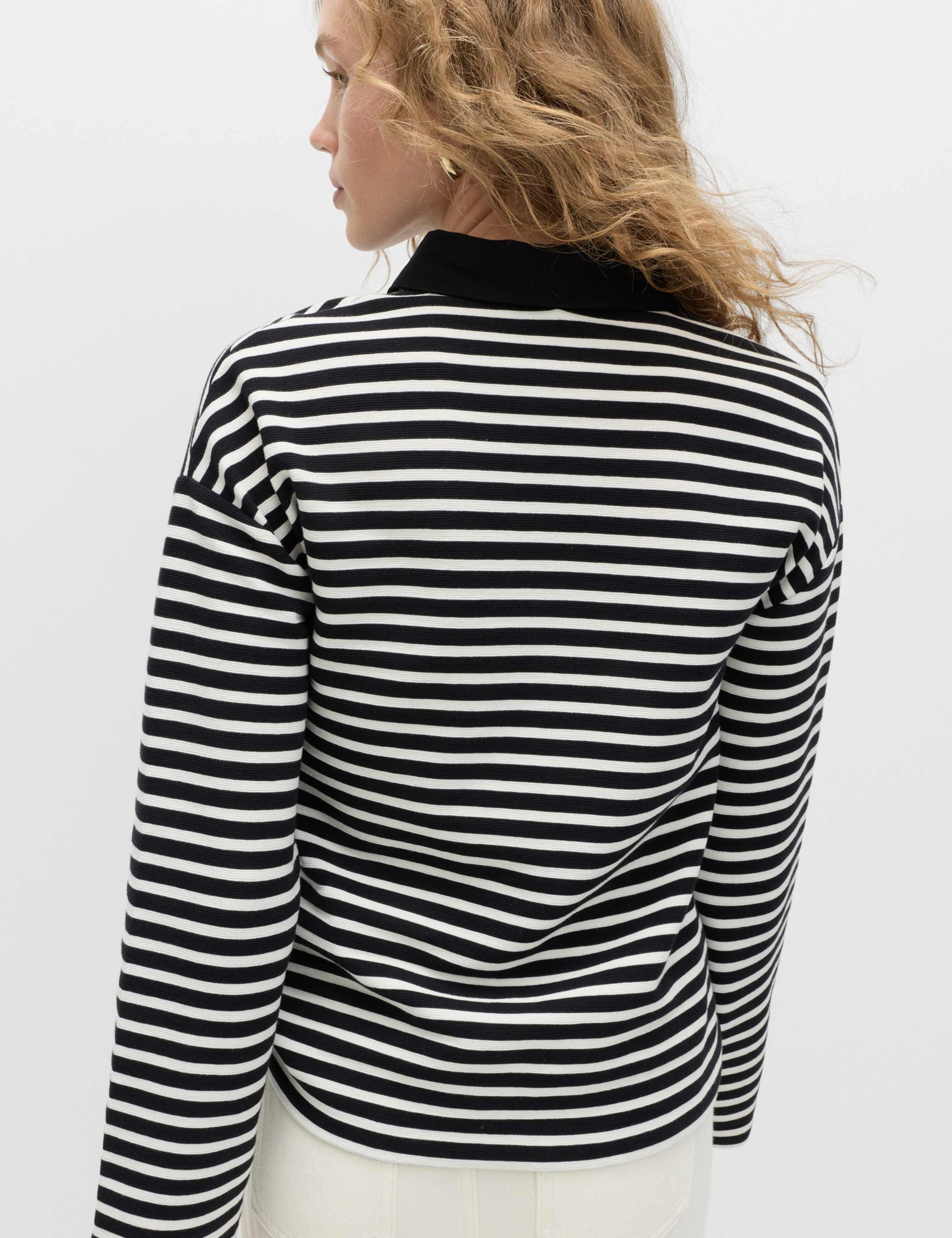 Cotton Rich Striped Collared Rugby Polo 4 of 5