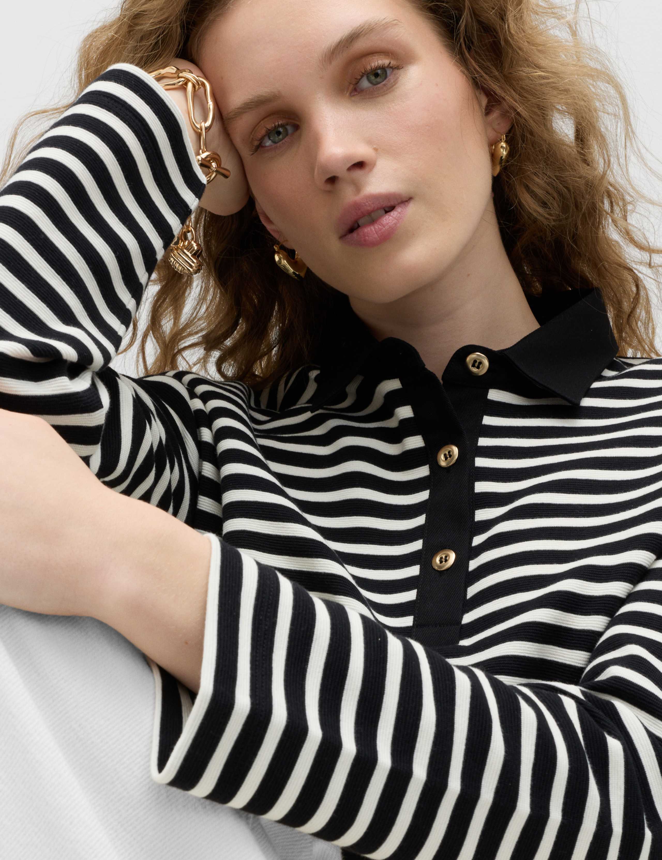 Cotton Rich Striped Collared Rugby Polo 5 of 5