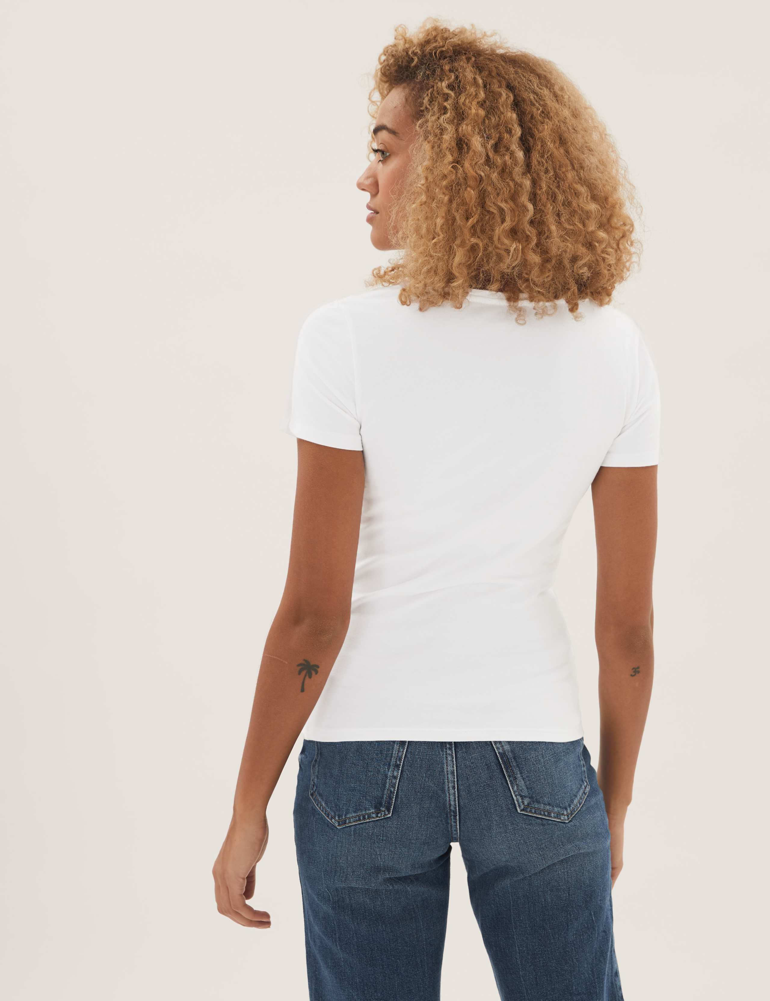 2 Pack Cotton Rich Fitted Tops 4 of 6