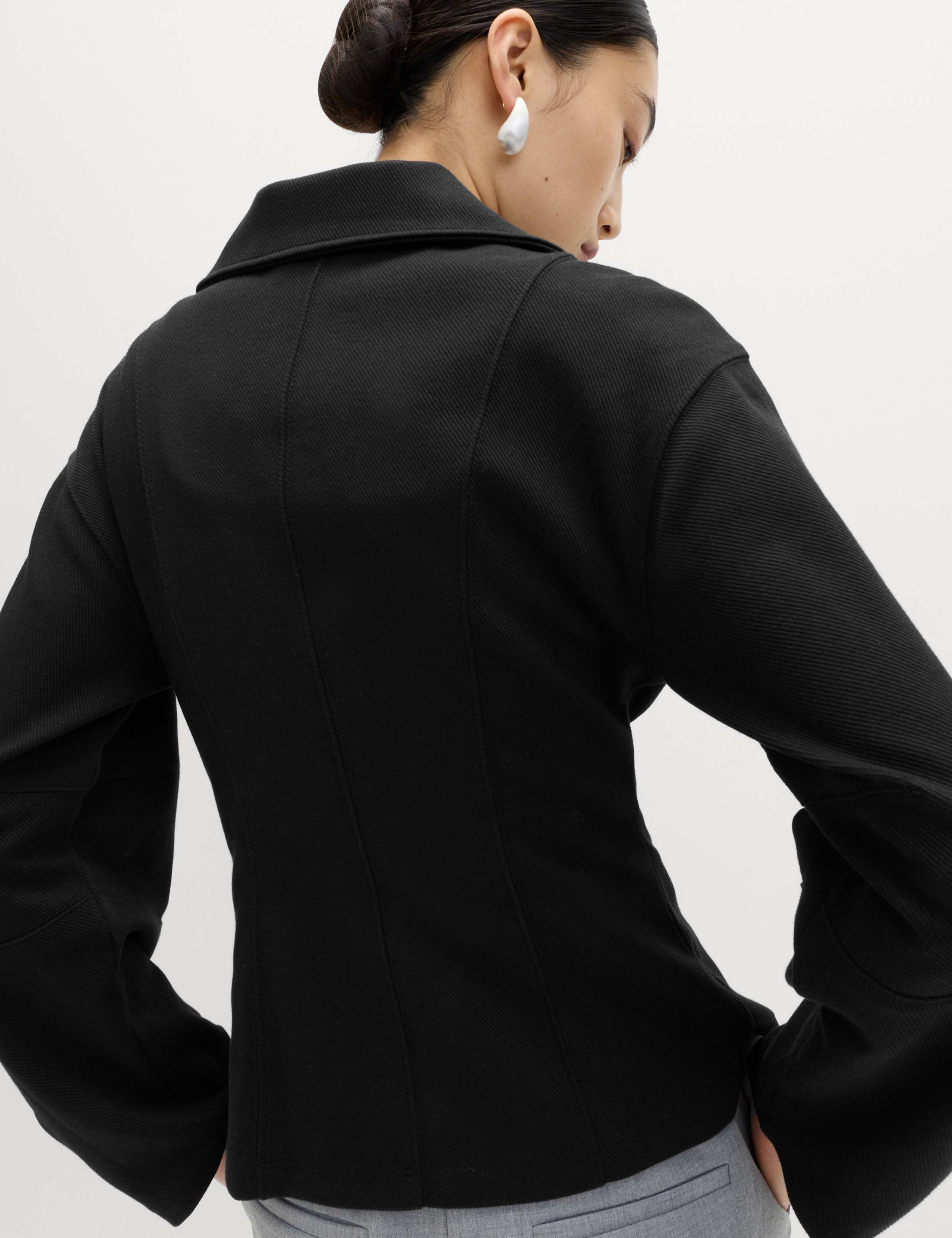 Cotton Rich Waisted Zip Through Sweatshirt 6 of 6