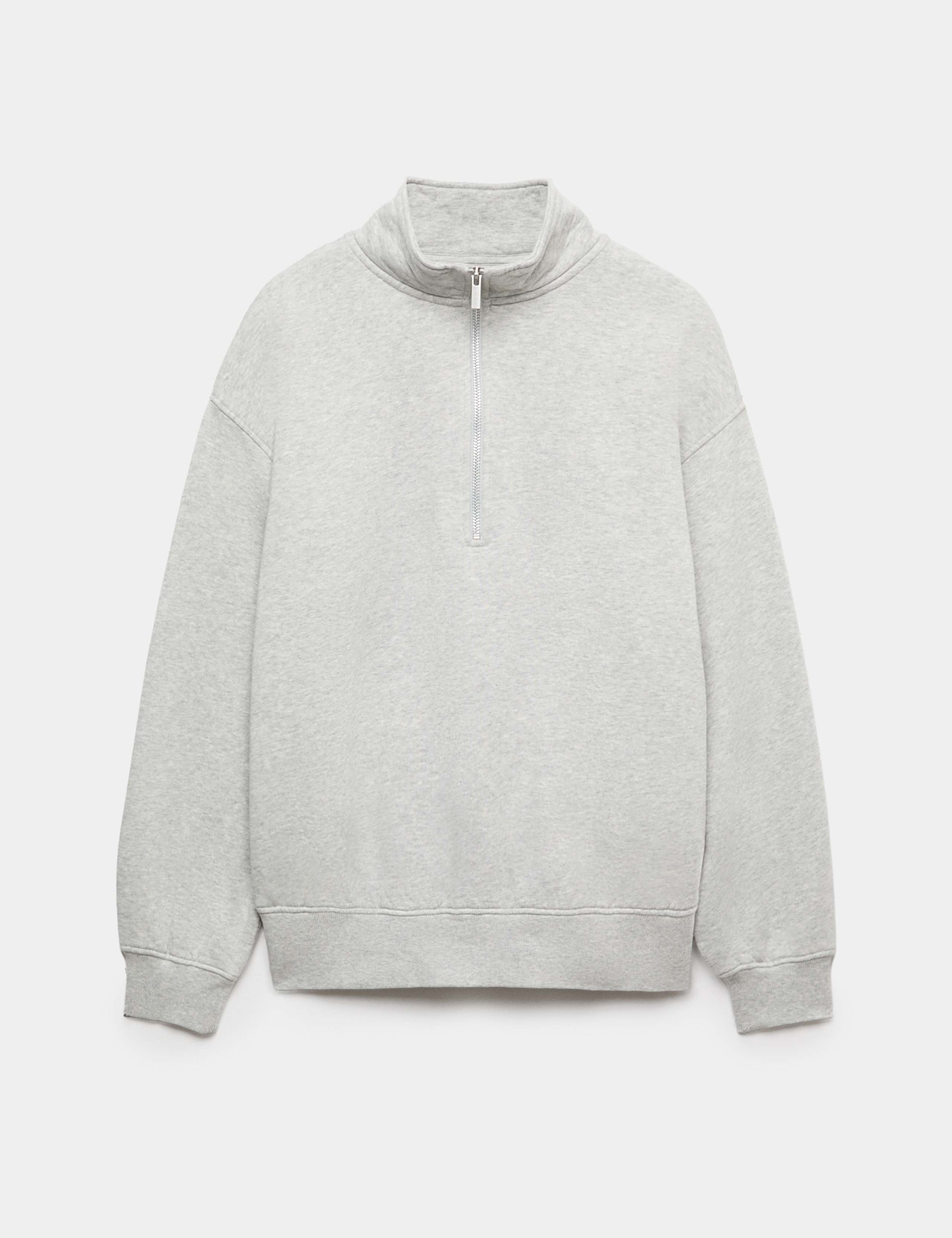 Pure Cotton Funnel Neck Half Zip Ultimate Sweatshirt 2 of 6