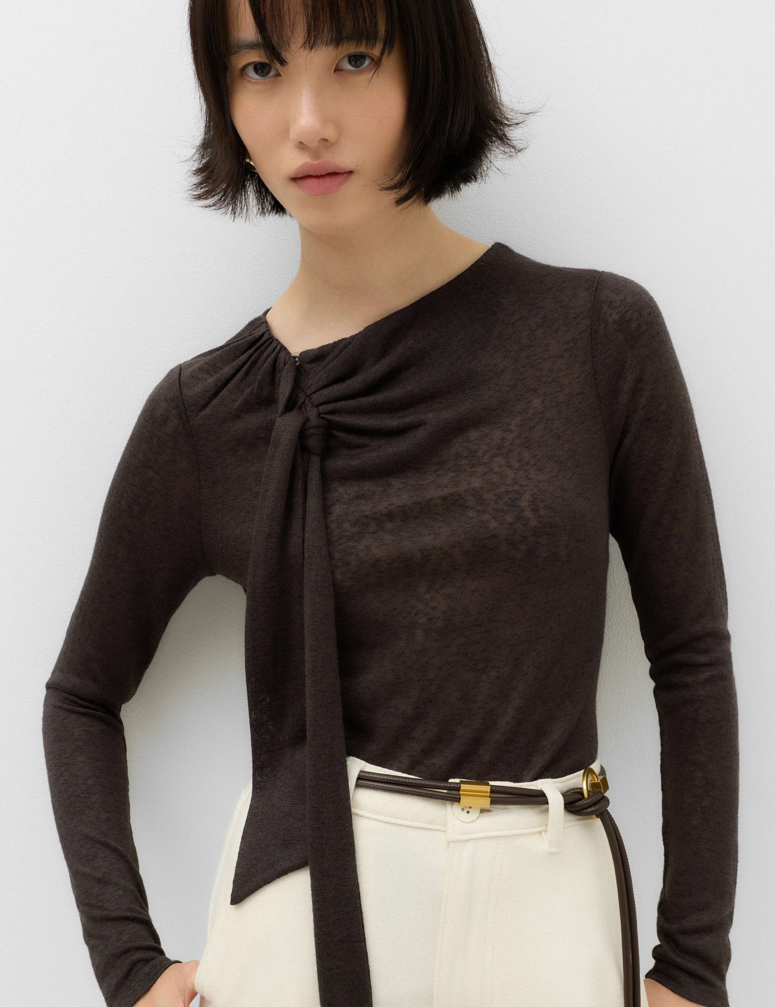 Tie Neck Fastening Top 3 of 5