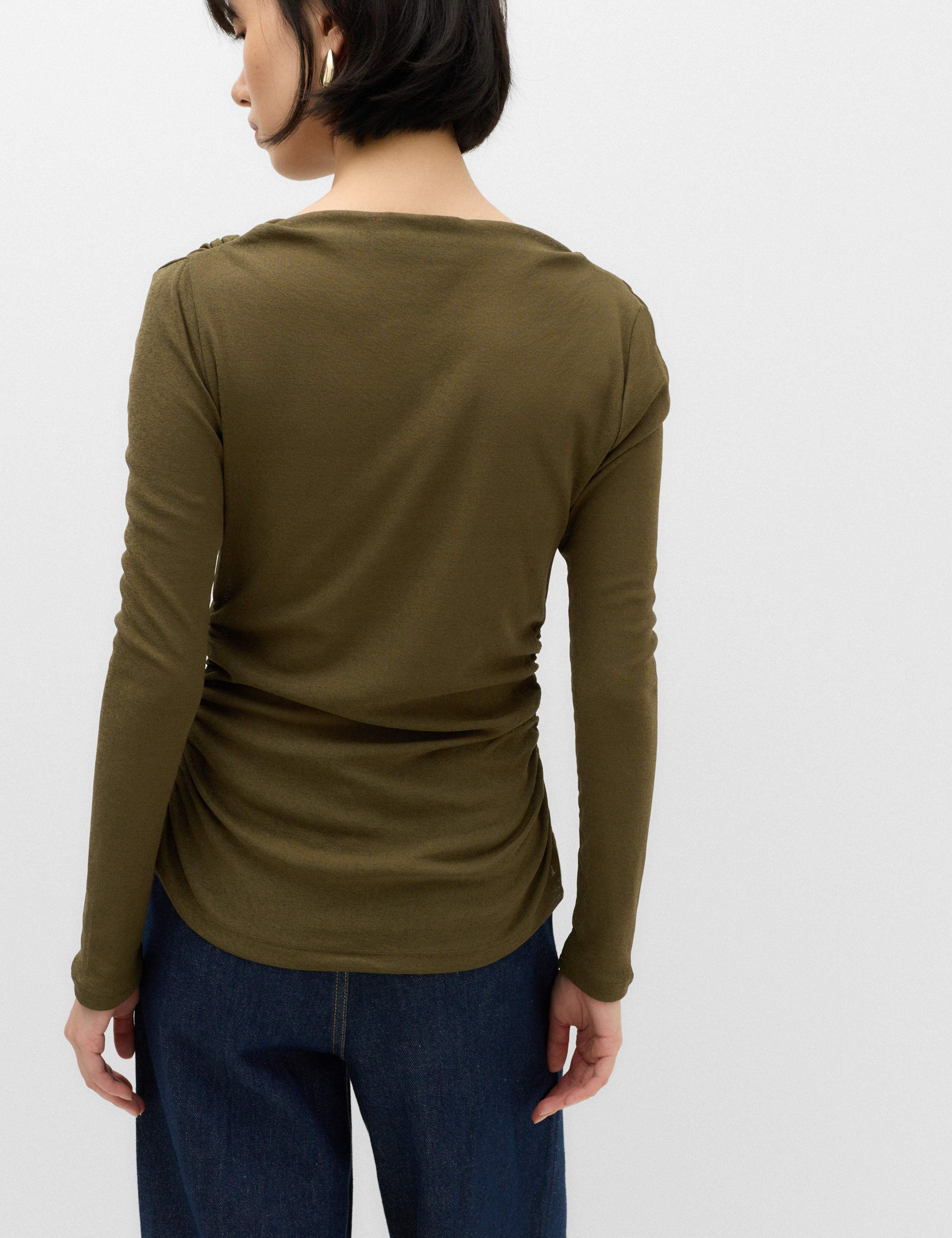 Cowl Neck Draped Long Sleeve Top 5 of 6