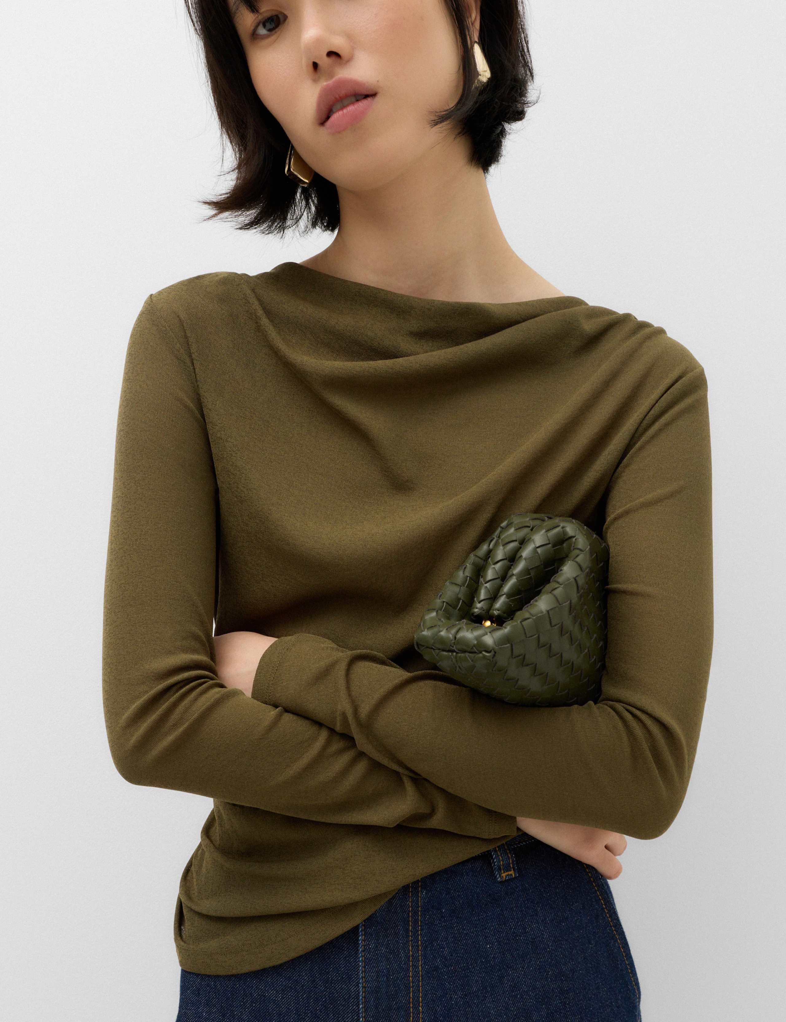 Cowl Neck Draped Long Sleeve Top 6 of 6