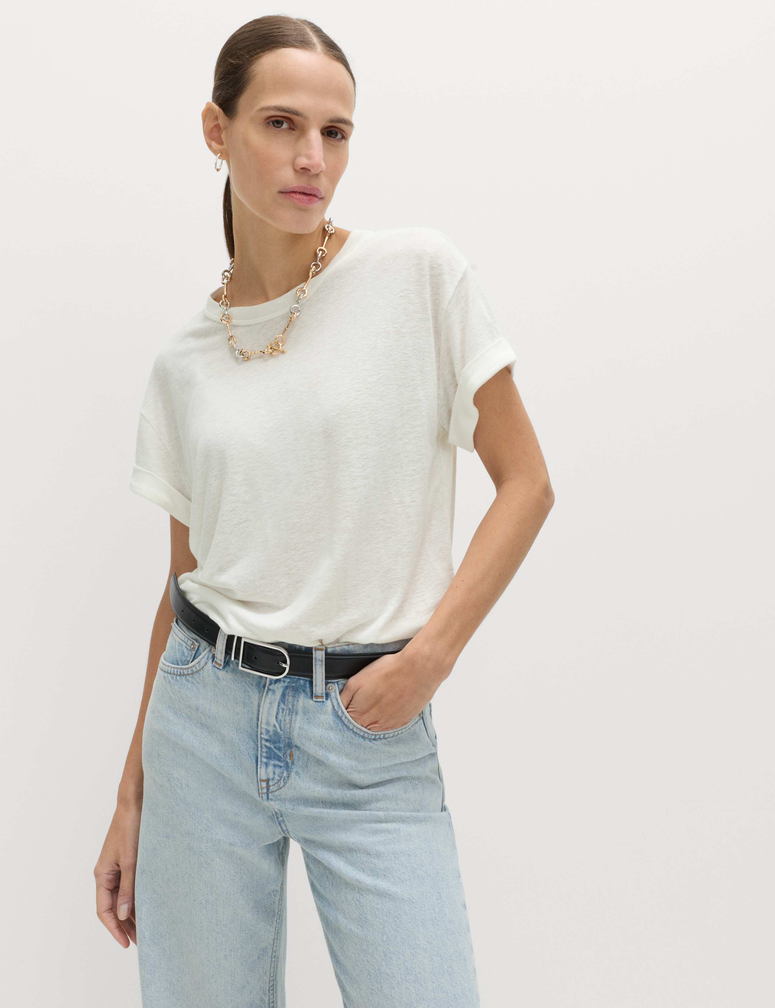 Linen Blend T-Shirt 3 of 4